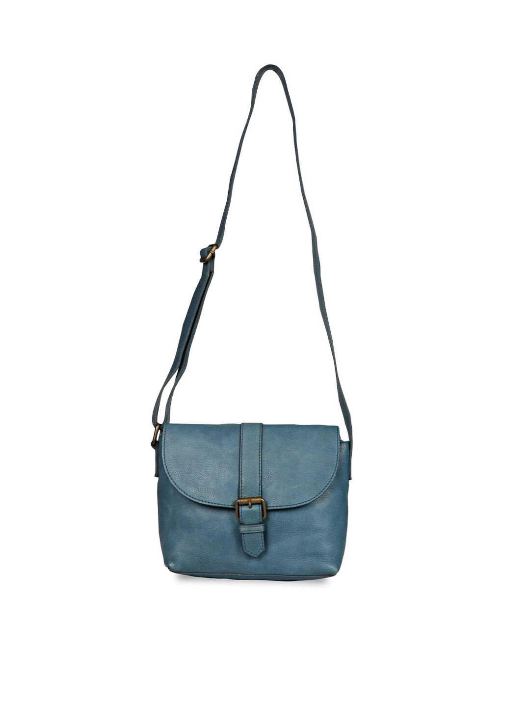 

Favore Textured Leather Sling Bag, Blue