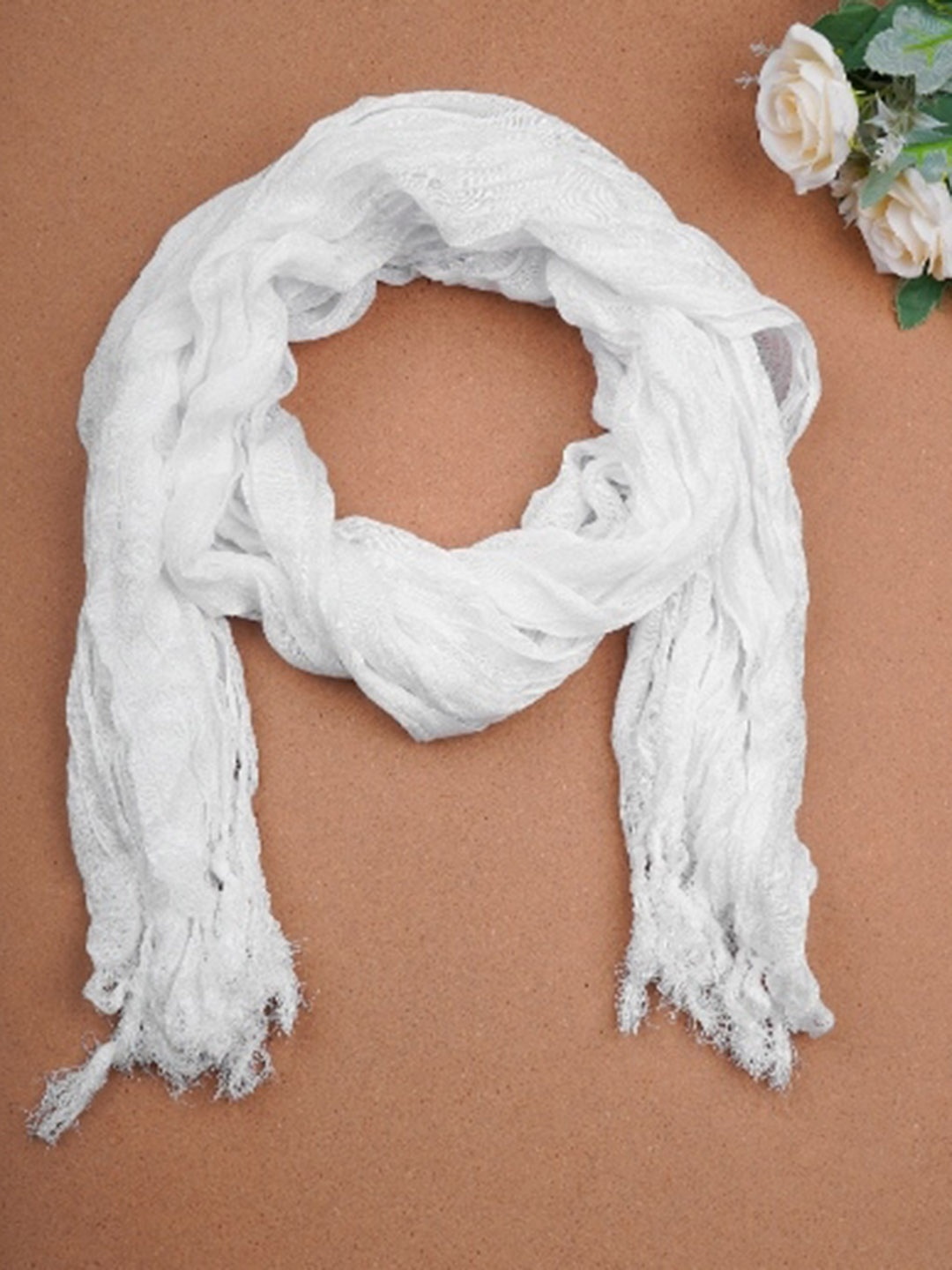

Kastner Women Cotton Scarf, White