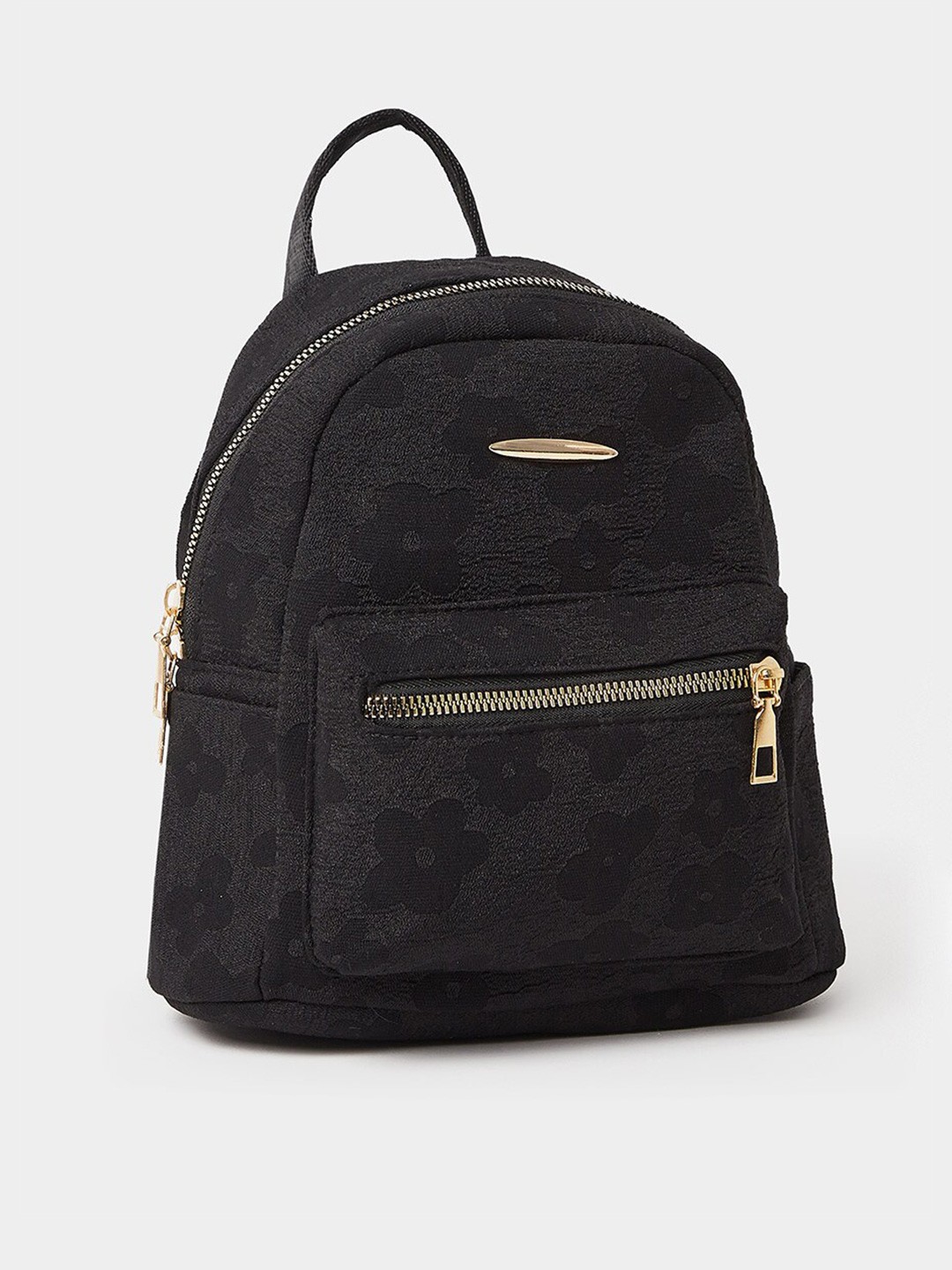 

Styli Women Floral Pattern Backpack, Black