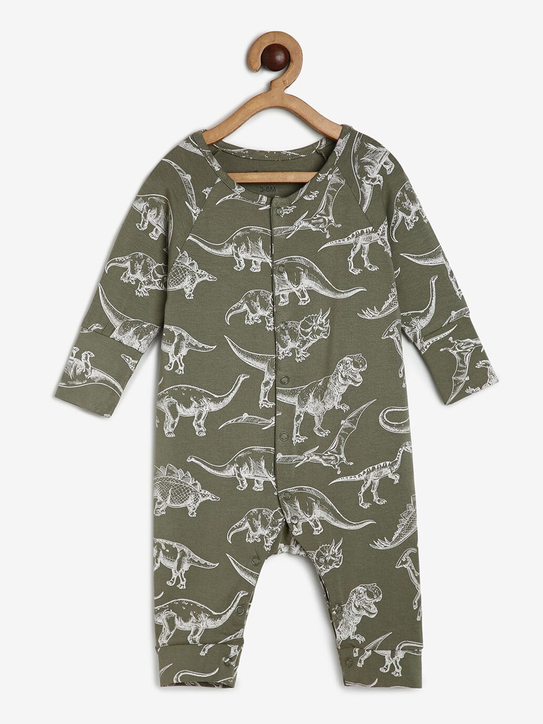 

CHAYIM Infant Kids Printed Full Length Rompers, Green