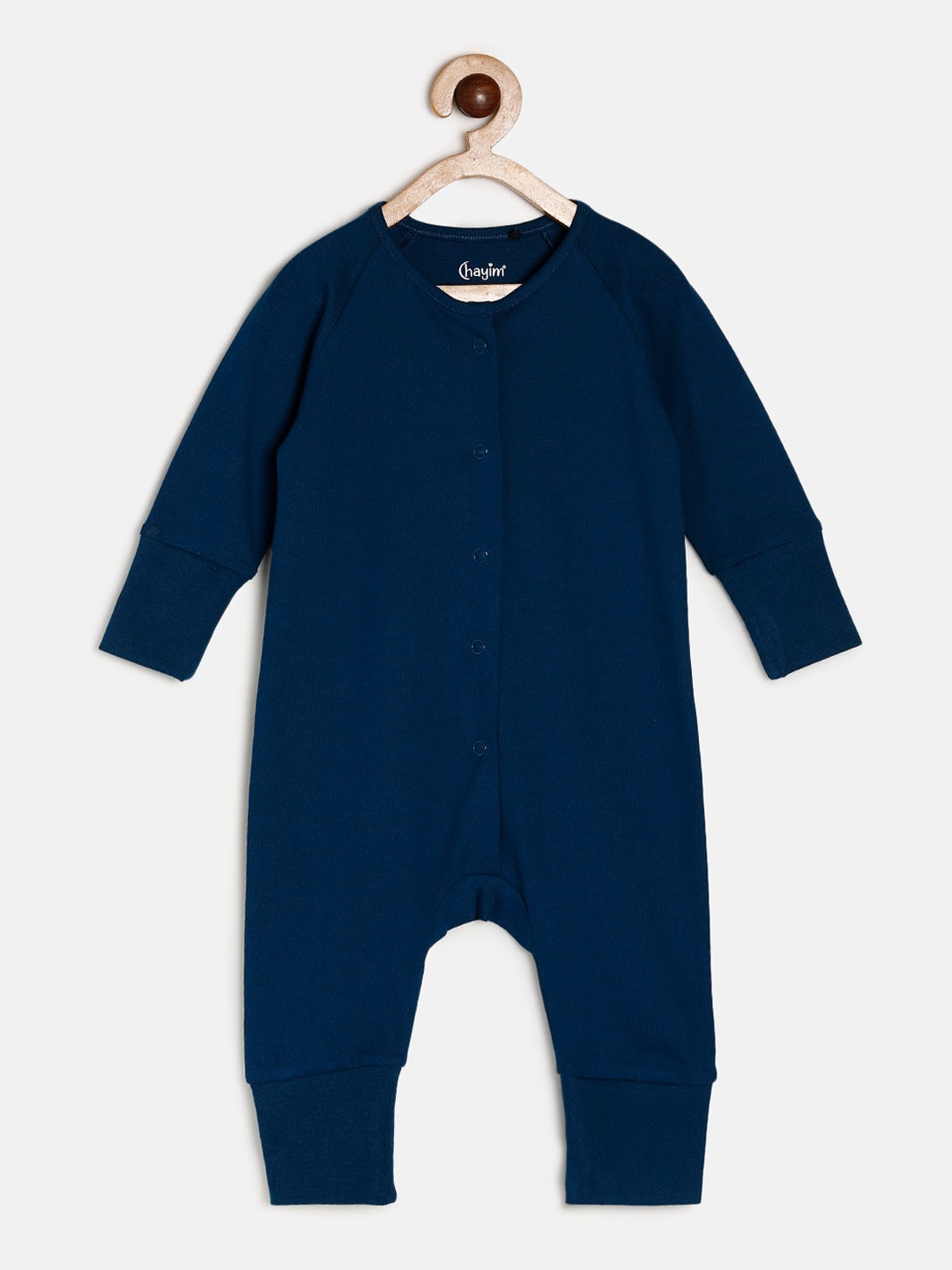 

CHAYIM Infant Kids Solid Full Length Romper, Blue