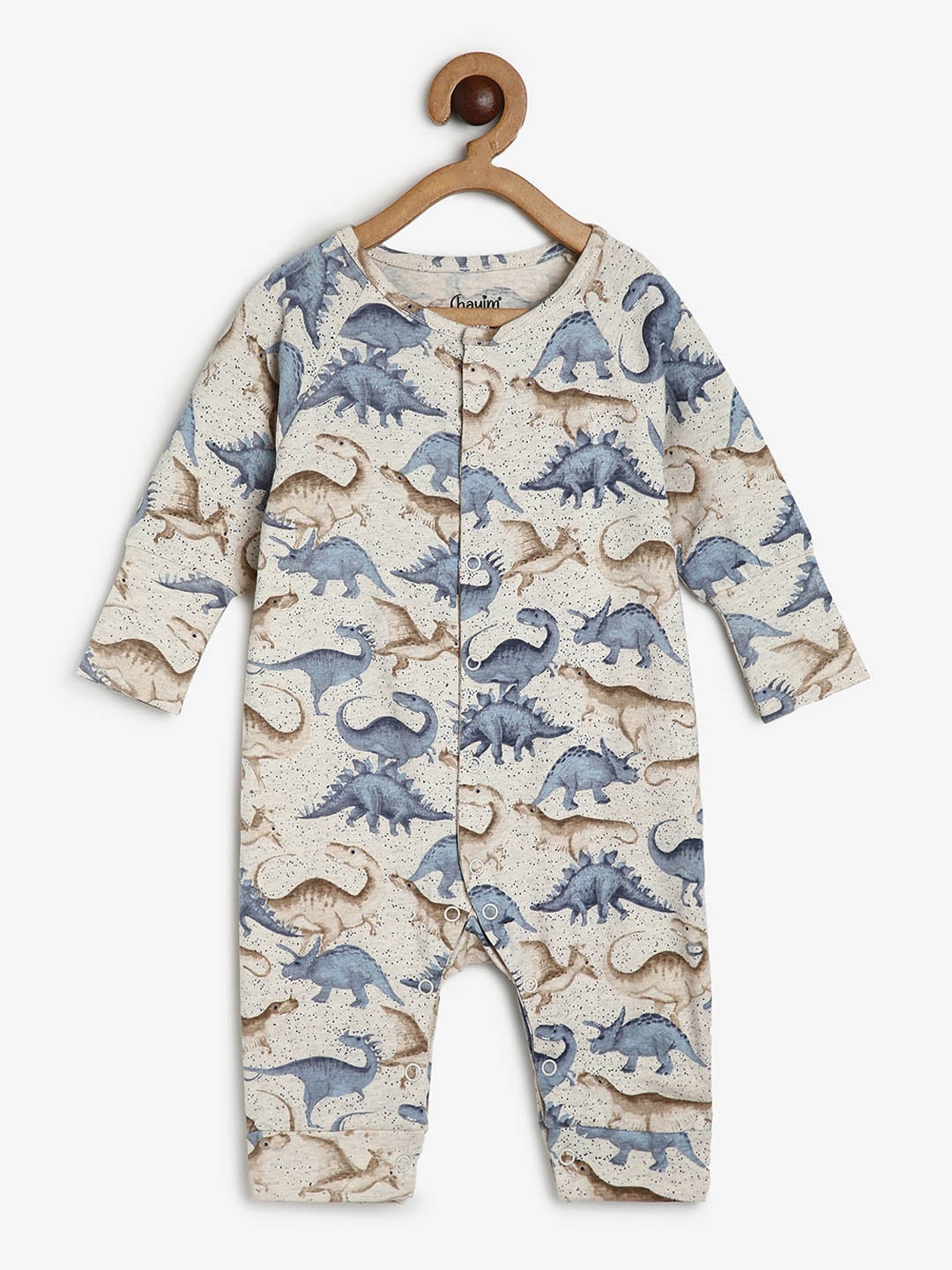 

CHAYIM Infant Kids Printed Full Length Romper, Grey