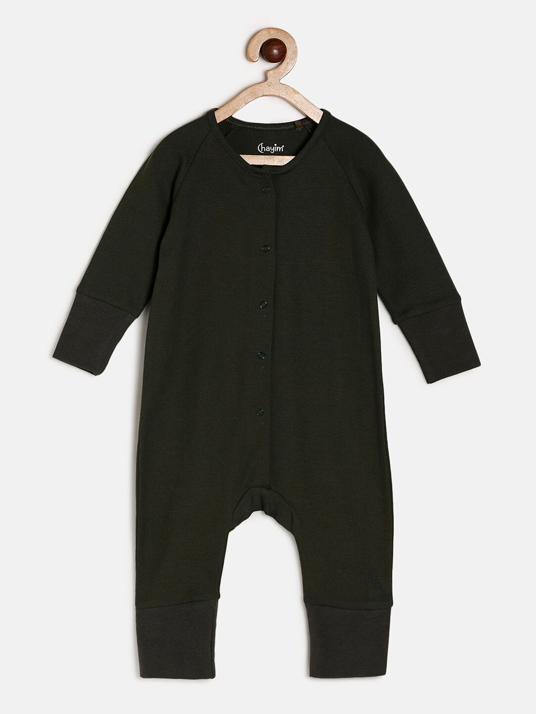 

CHAYIM Infant Printed Open Front Rompers, Green