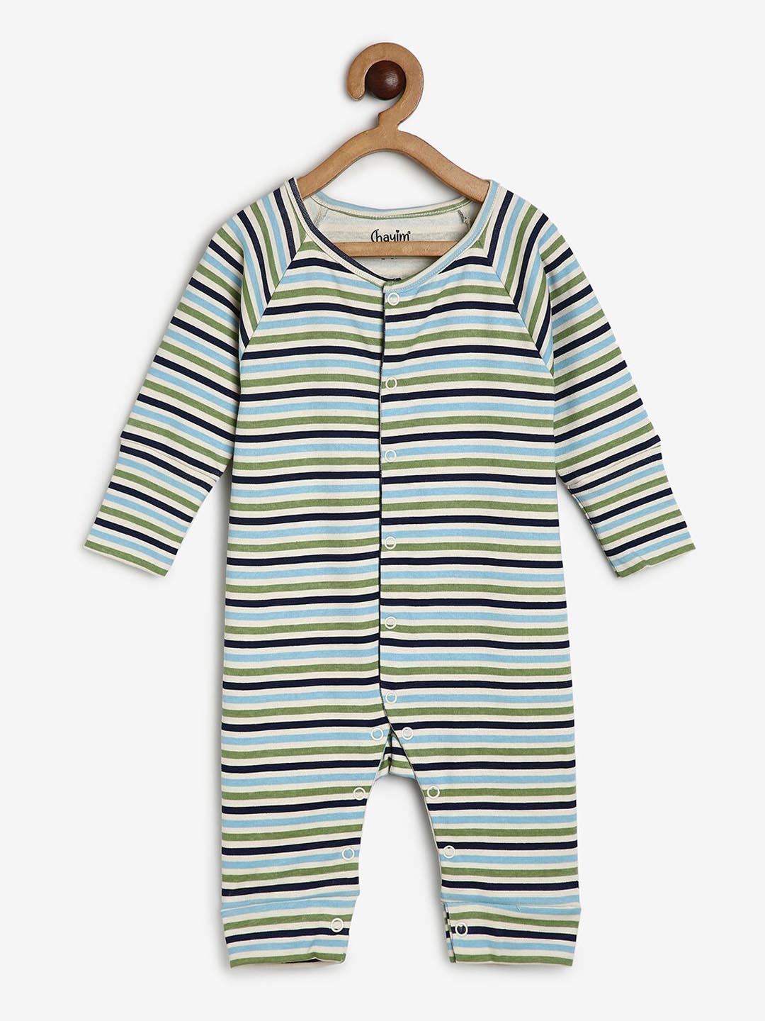 

CHAYIM Infant Kids Striped Full Length Romper, Multi