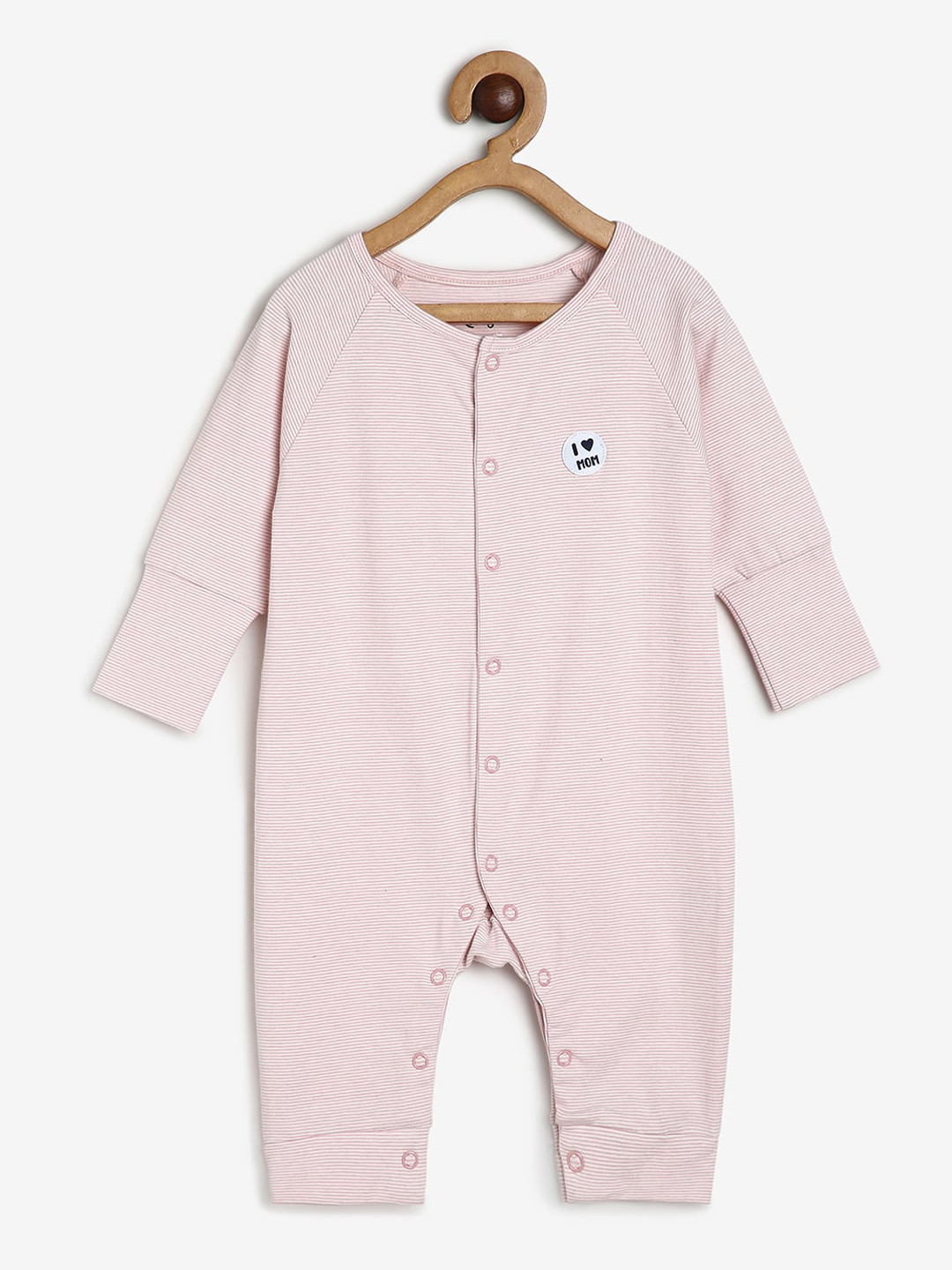 

CHAYIM Infant Kids Solid Full Length Romper, Peach