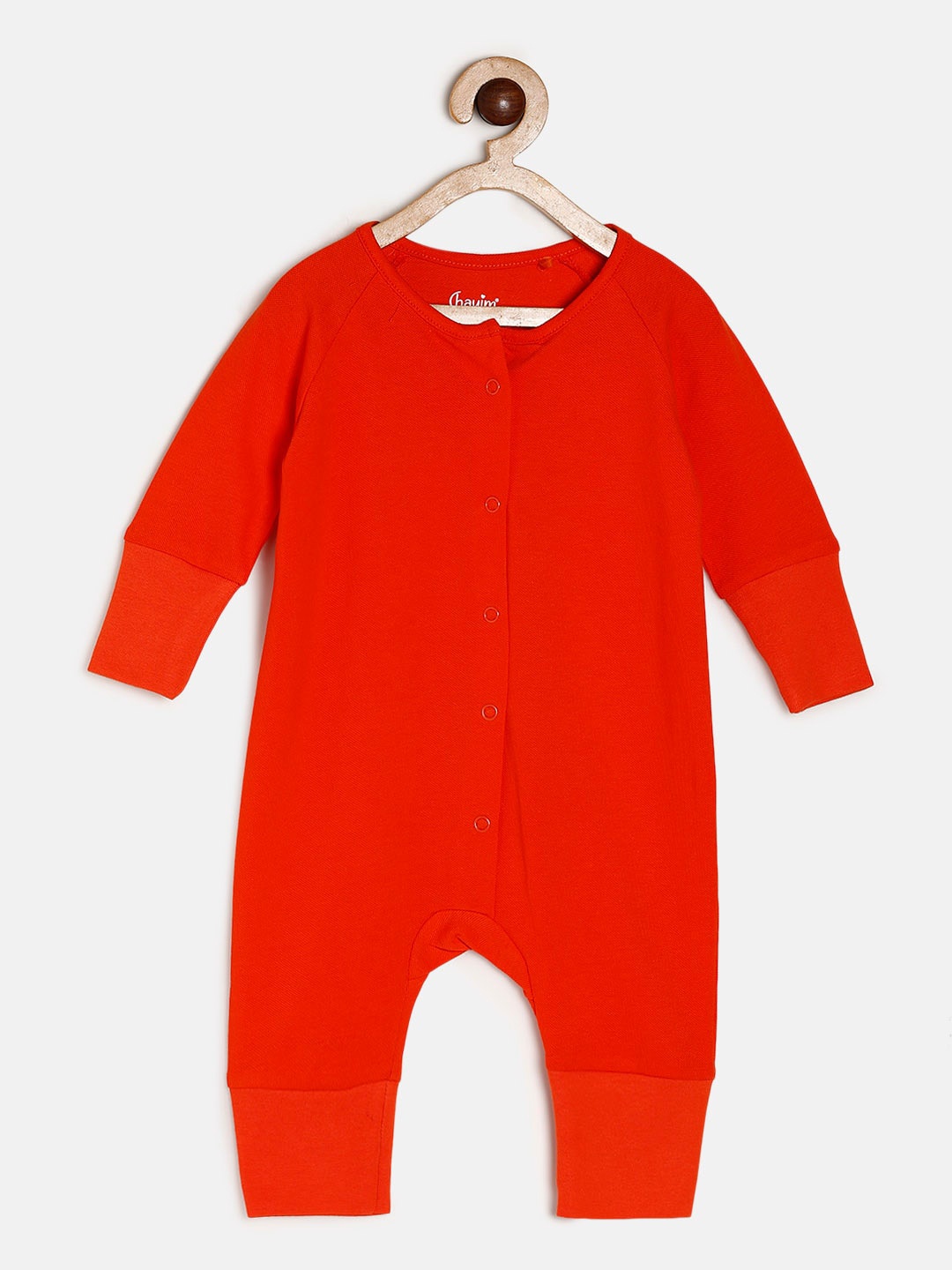 

CHAYIM Kids Open Front Rompers, Red