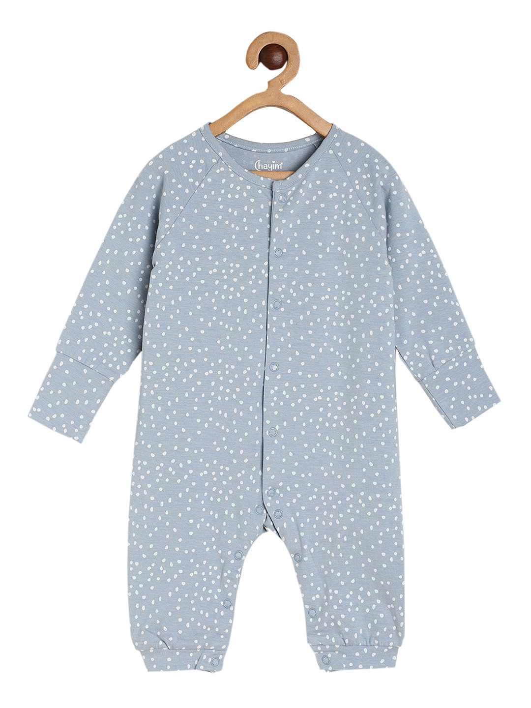 

CHAYIM Infants Printed Open Front Romper, Blue