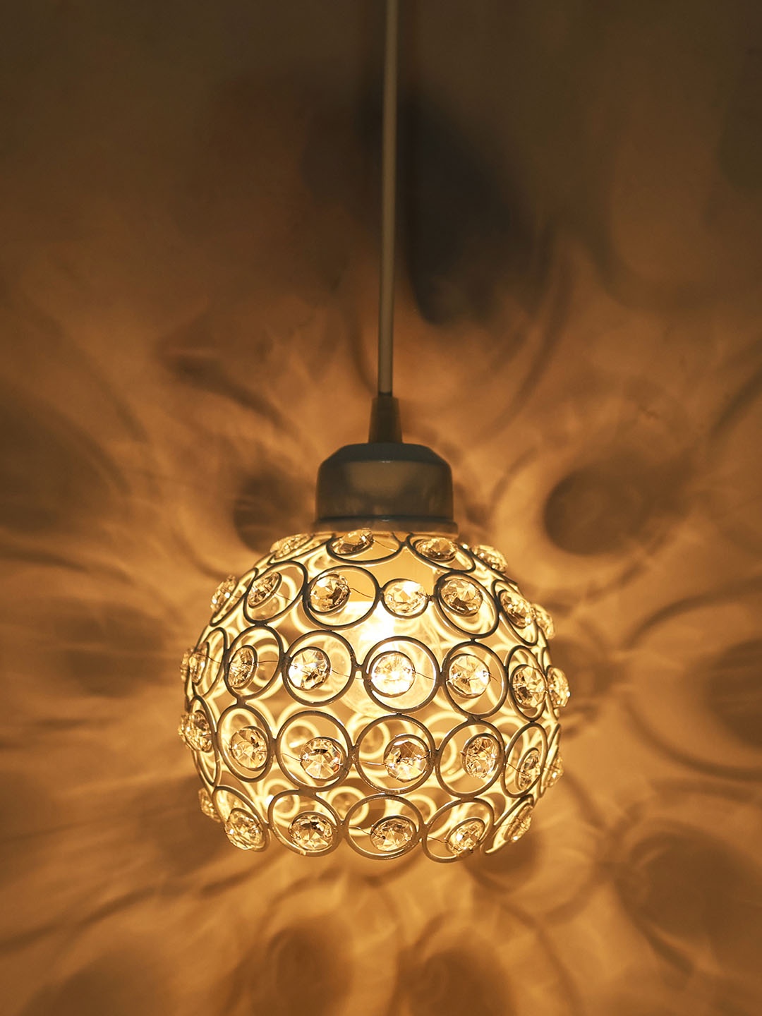 

Homesake White Textured Hanging Pendant Lamp