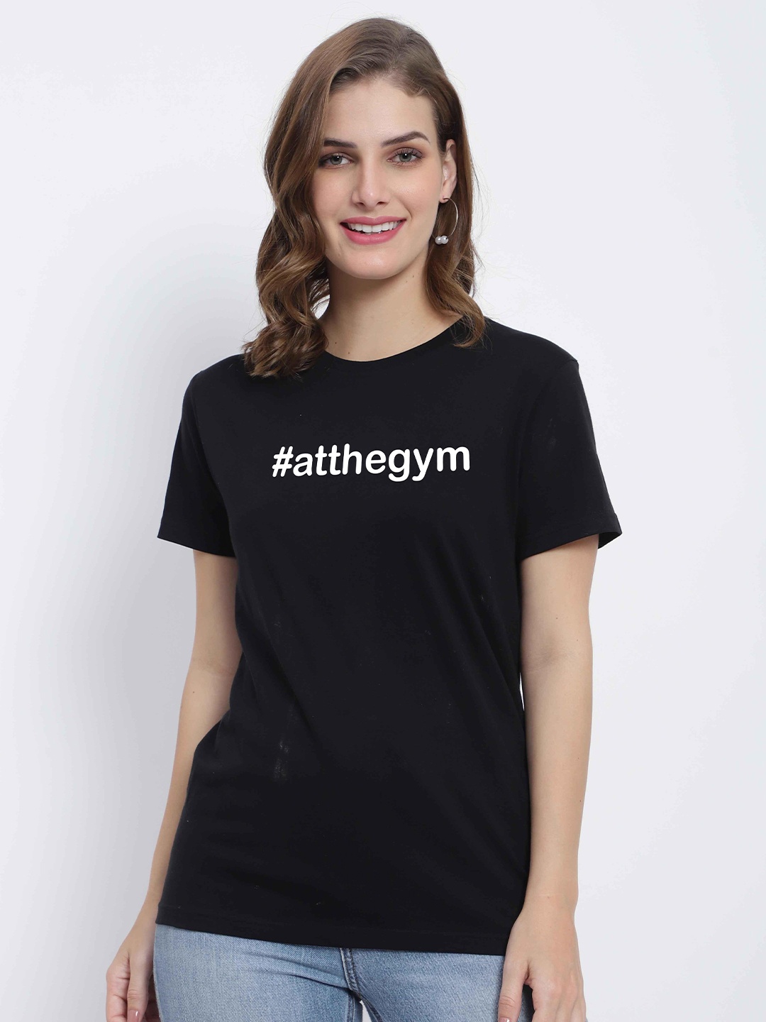 

T-SHIRT TRUCK Typography Printed T-shirt, Black