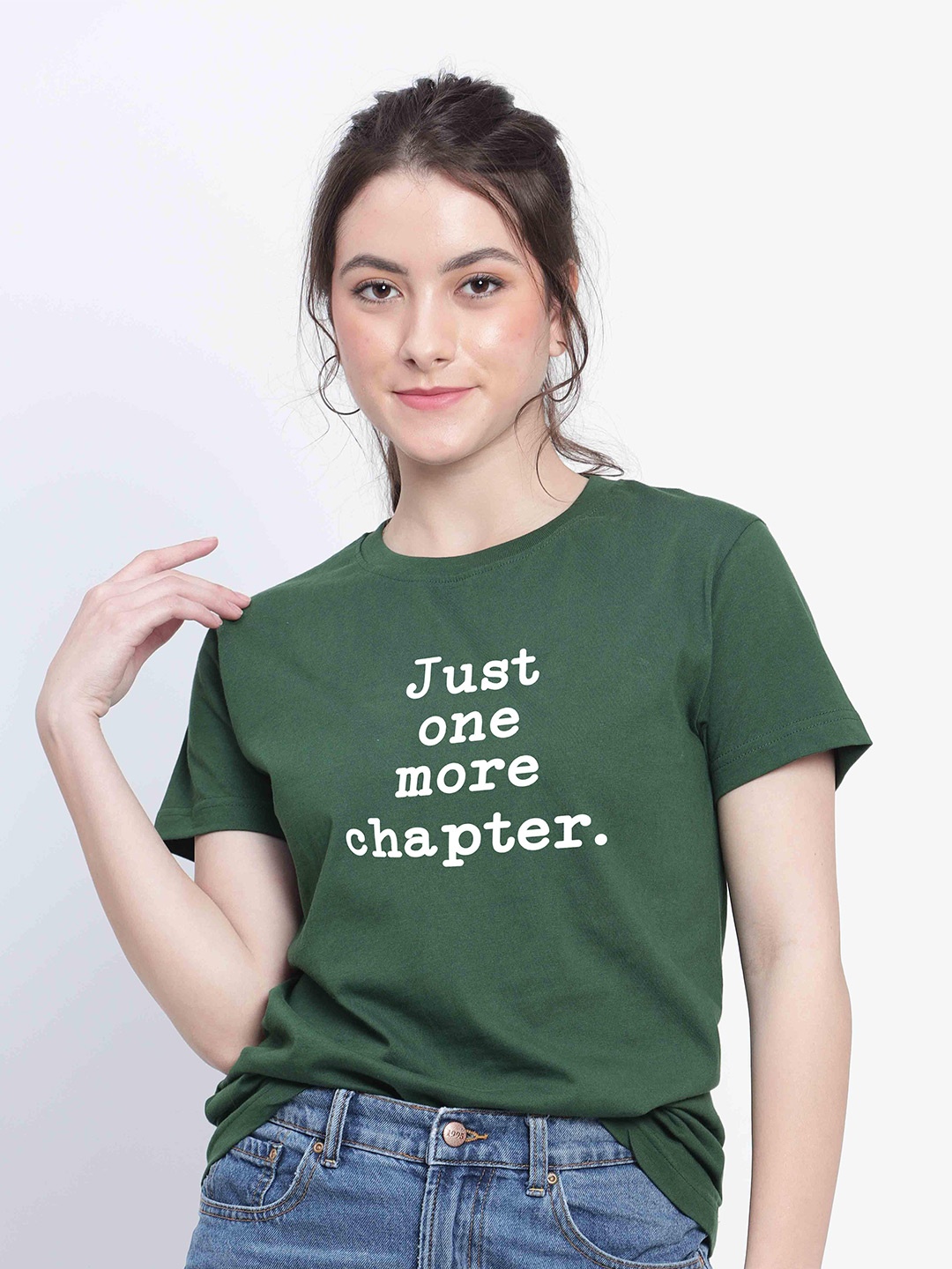 

T-SHIRT TRUCK Typography Printed Cotton T-Shirt, Green