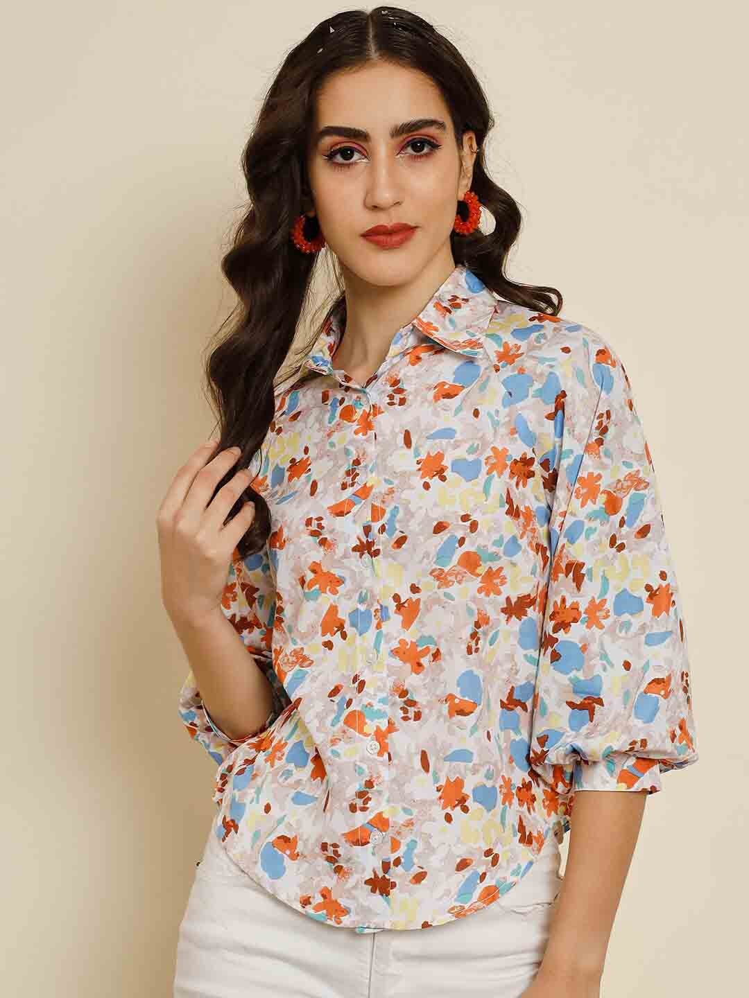 

BAESD Comfort Floral Printed Casual Shirt, Beige