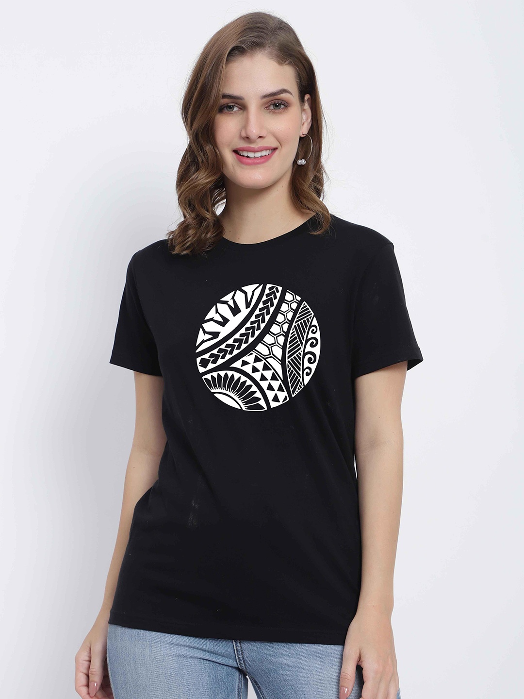 

T-SHIRT TRUCK Graphic Printed Cotton T-Shirt, Black
