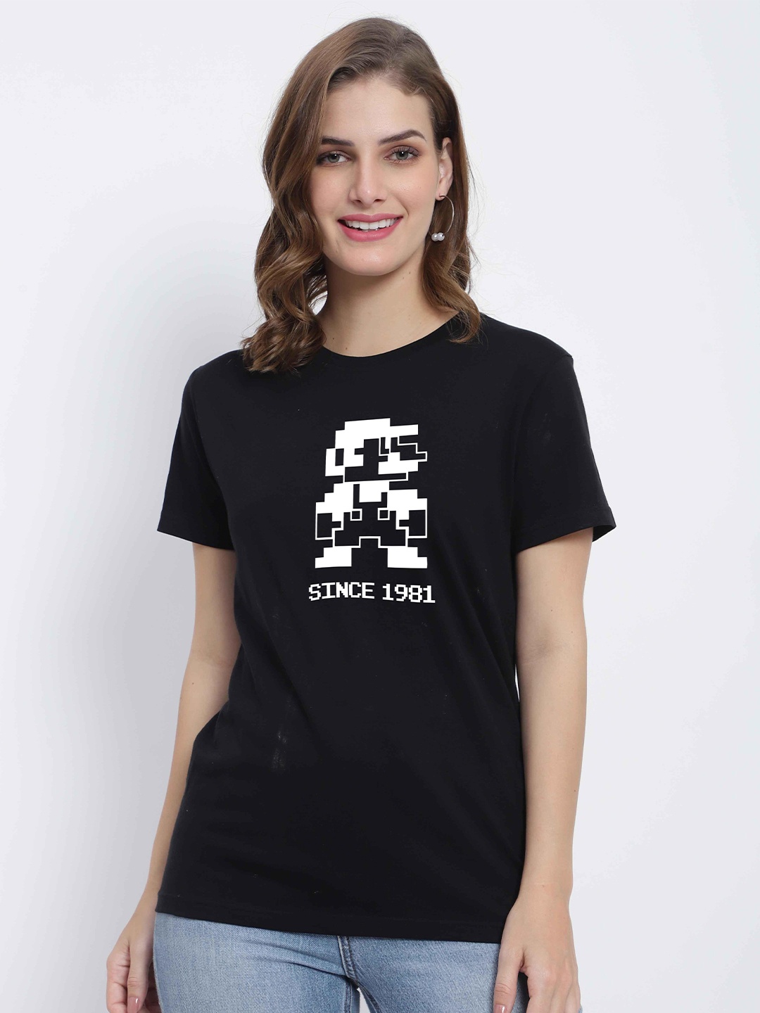 

T-SHIRT TRUCK Graphic Printed Cotton T-Shirt, Black
