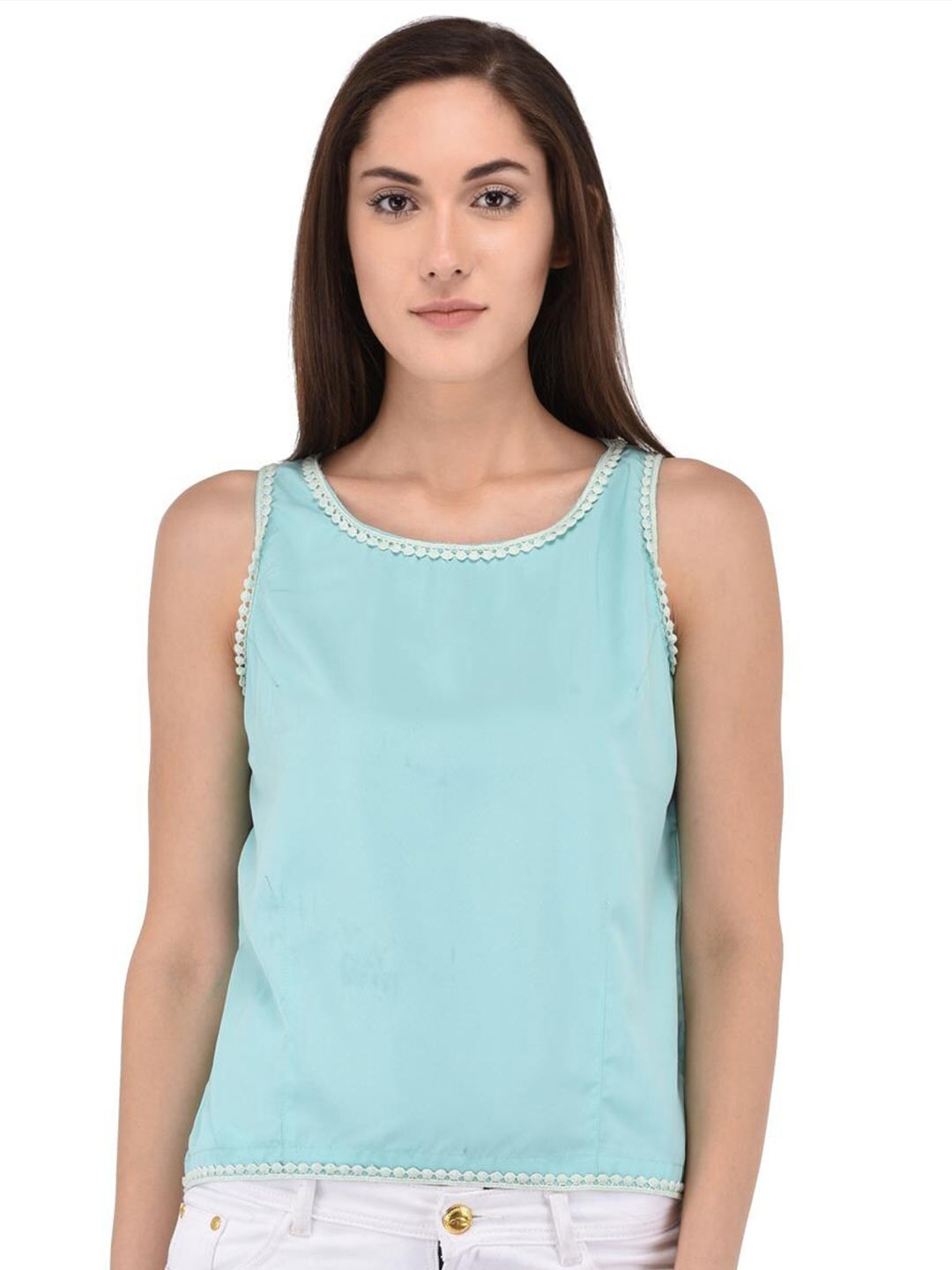 

Berrypeckers Round Neck Sleeveless Top, Blue