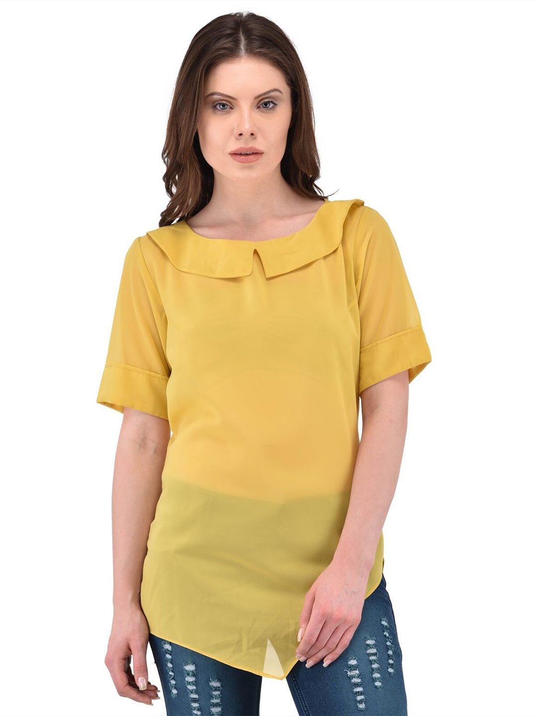 

Berrypeckers Longline Regular Top, Yellow