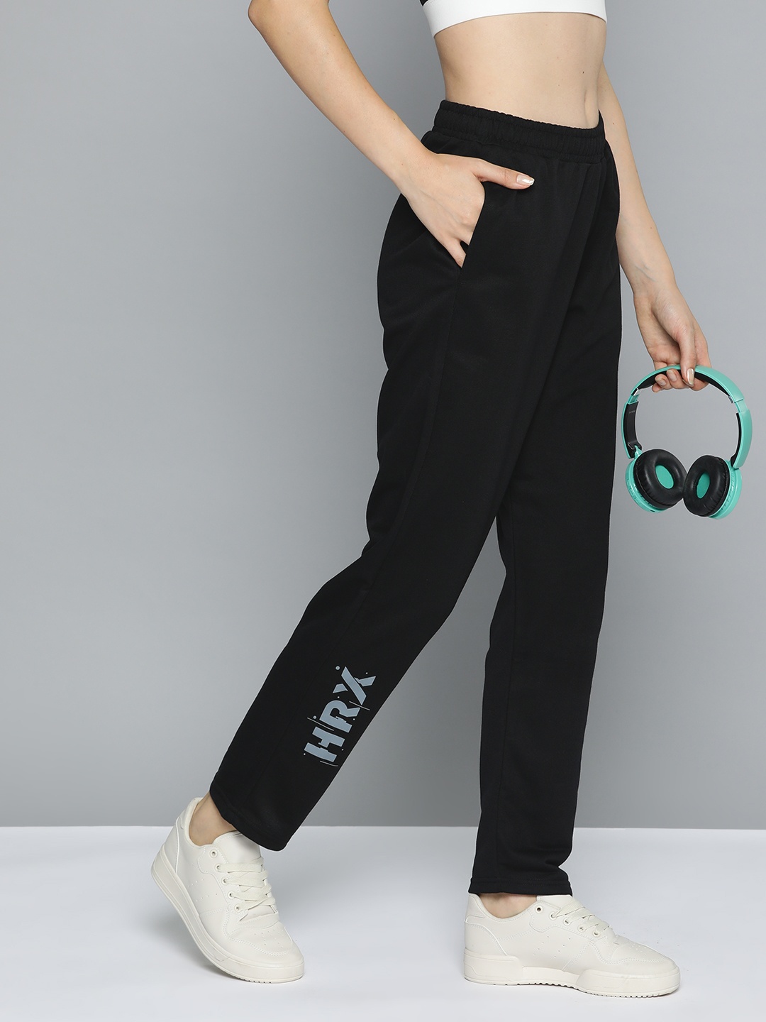 

HRX by Hrithik Roshan Women Solid Lifestyle Track Pants, Black