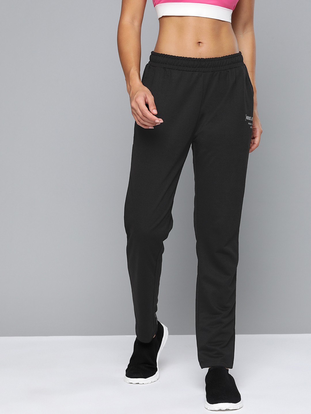 

HRX by Hrithik Roshan Women Solid Track Pants, Black