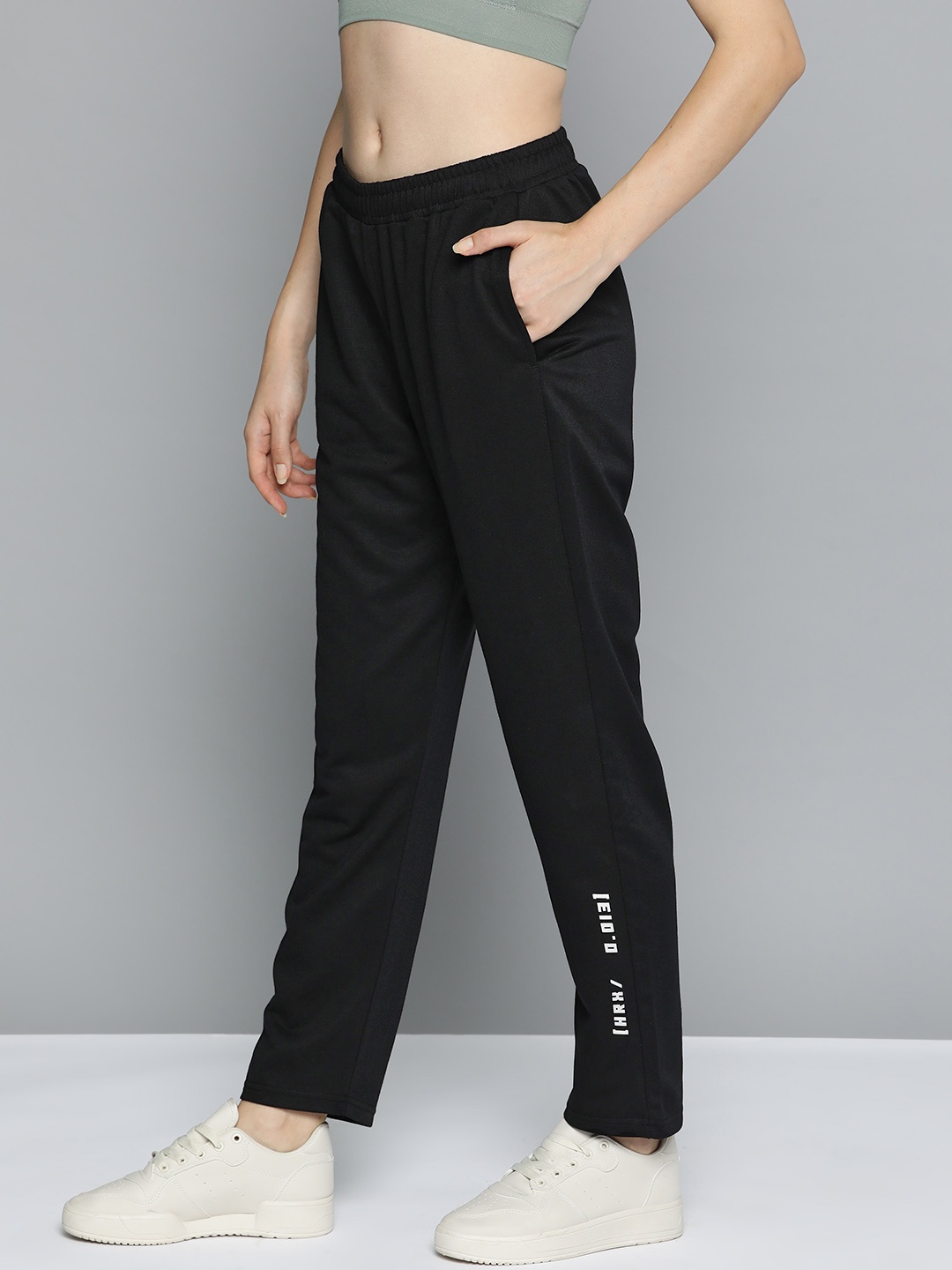 

HRX by Hrithik Roshan Women Solid Lifestyle Track Pants, Black