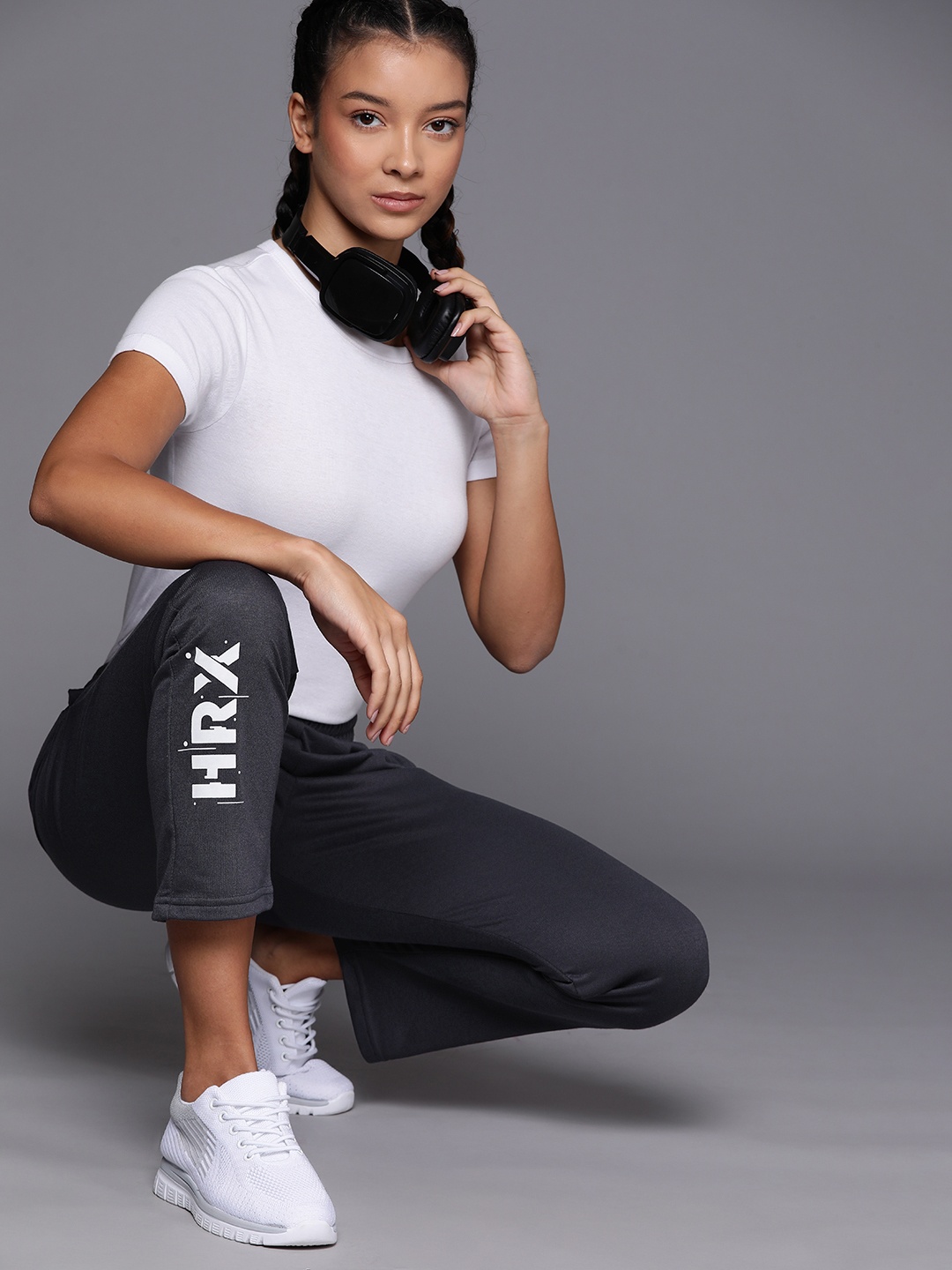 

HRX by Hrithik Roshan Women Regular Fit Lifestyle Track Pants, Charcoal