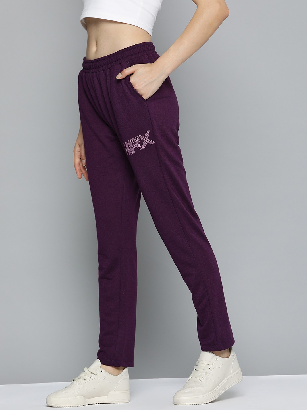 

HRX by Hrithik Roshan Women Solid Track Pants, Burgundy