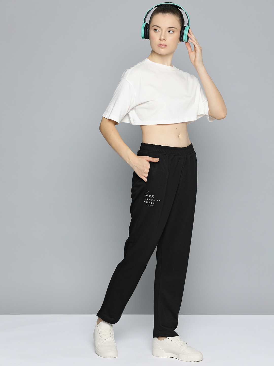 

HRX by Hrithik Roshan Women Lifestyle Track Pants, Black