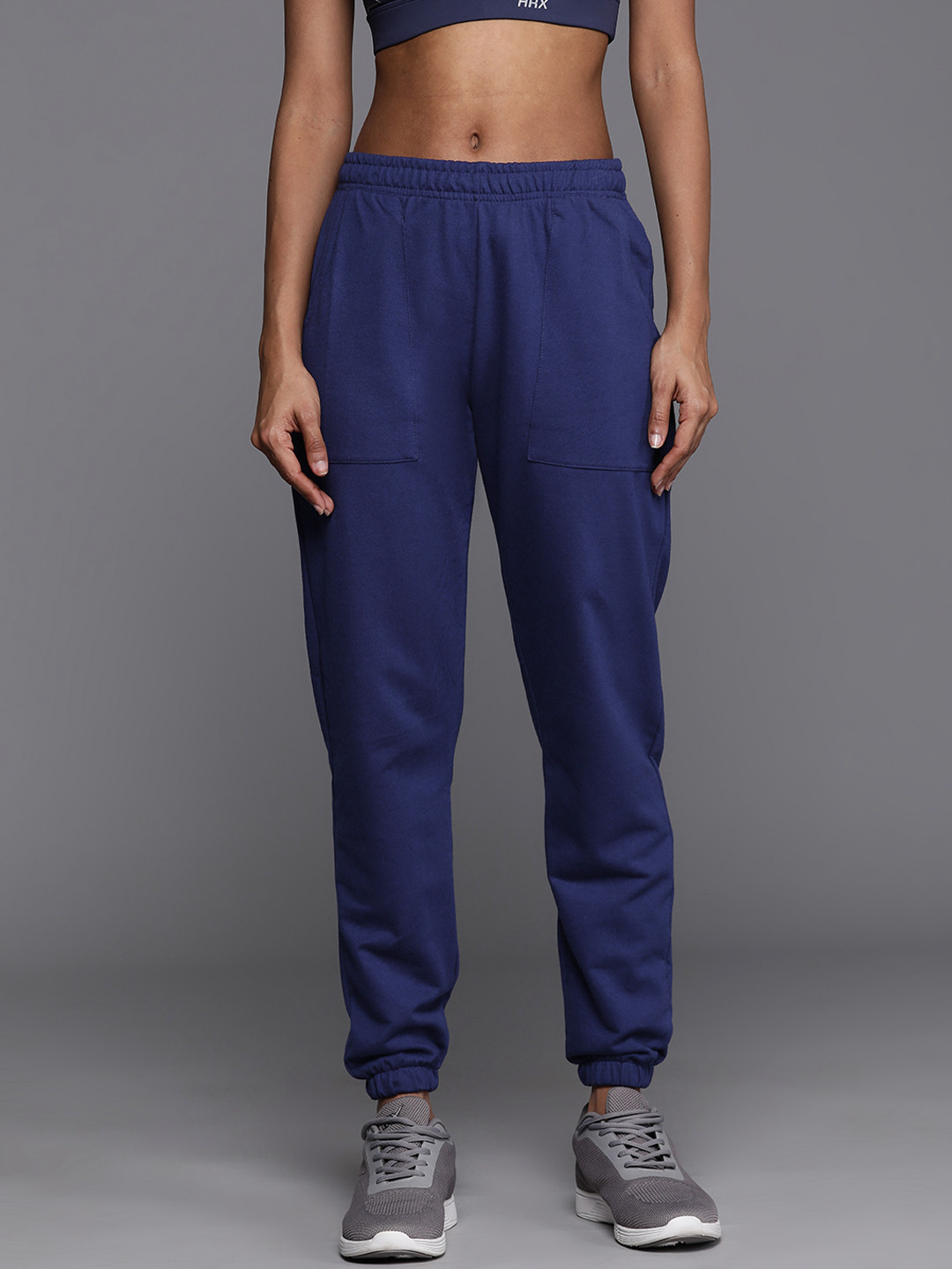 

HRX by Hrithik Roshan Women Regular Fit Lifestyle Track Pants, Navy blue