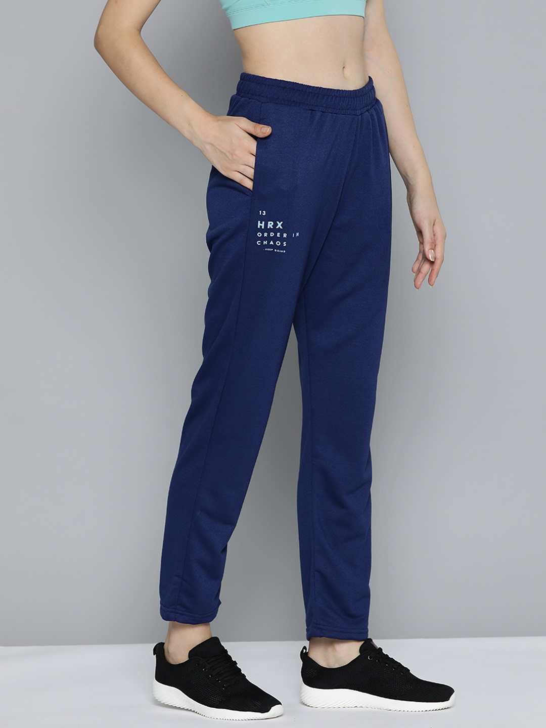 

HRX by Hrithik Roshan Women Regular Fit Track Pants, Navy blue