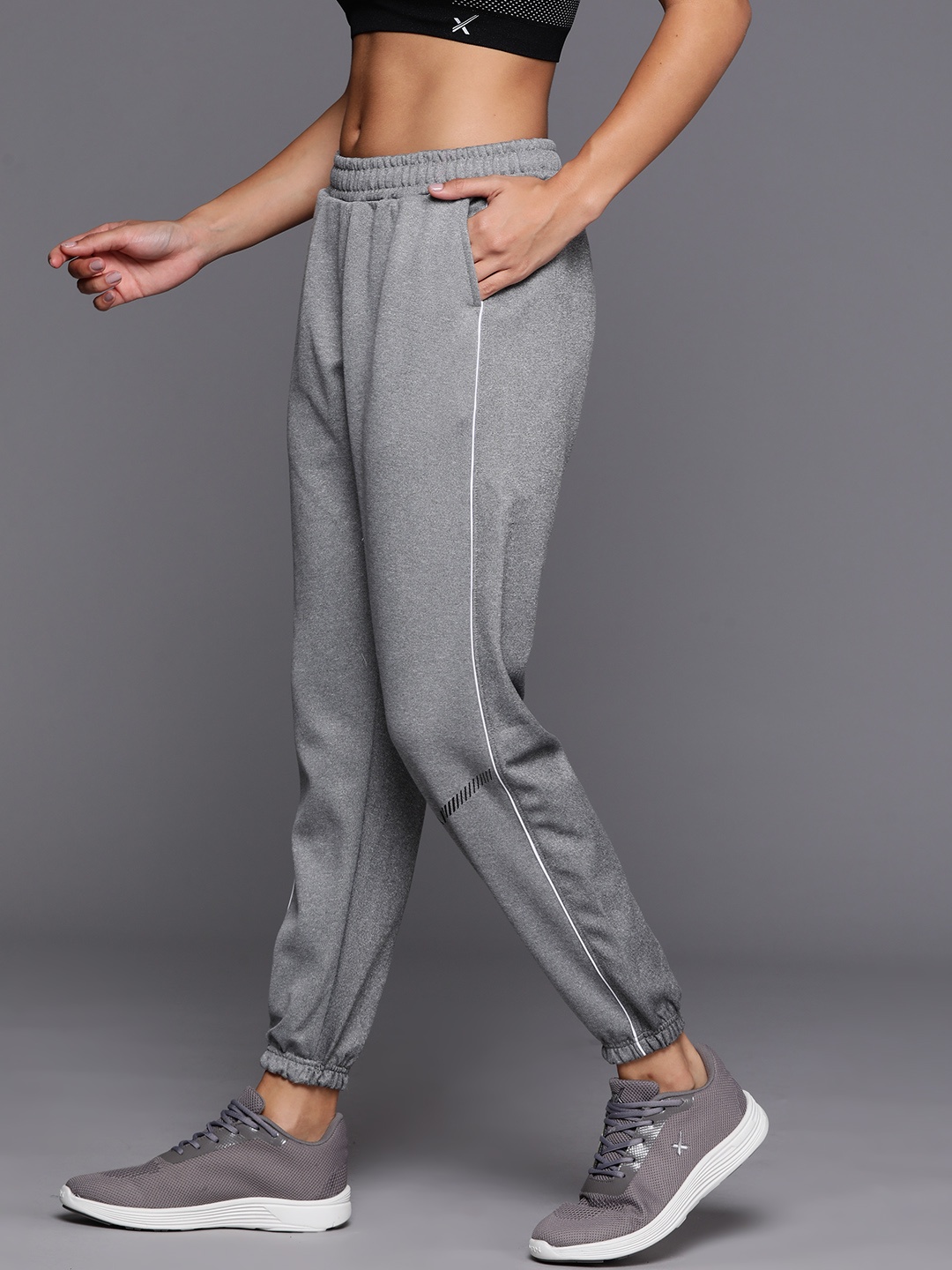 

HRX by Hrithik Roshan Women Rapid-Dry Running Joggers, Grey