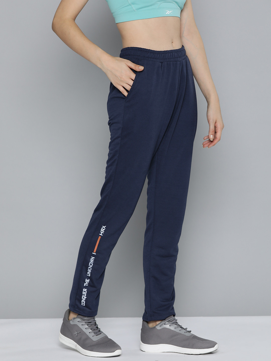 

HRX by Hrithik Roshan Women Lifestyle Track Pants, Navy blue