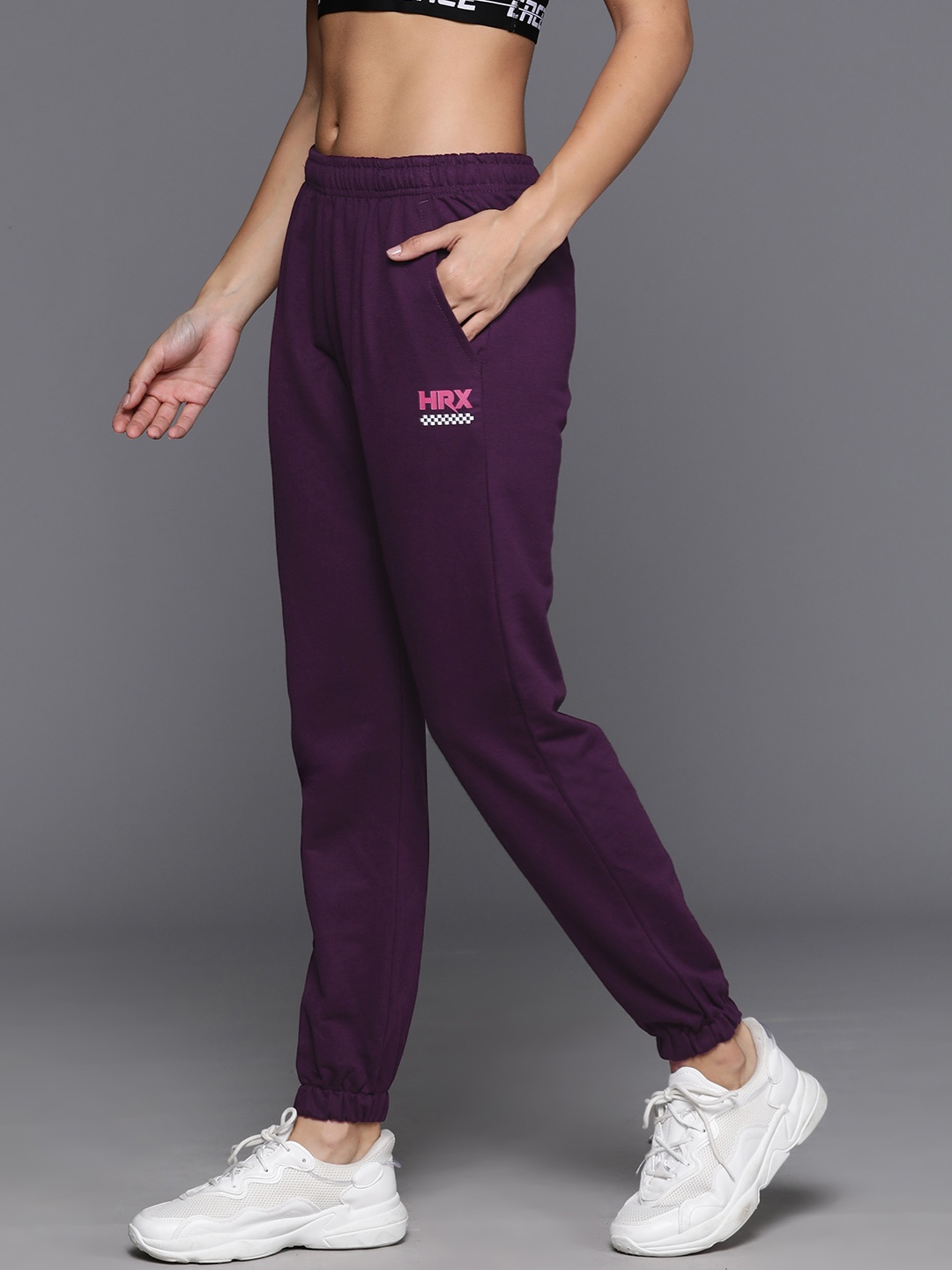 

HRX by Hrithik Roshan Women Lifestyle Joggers, Purple