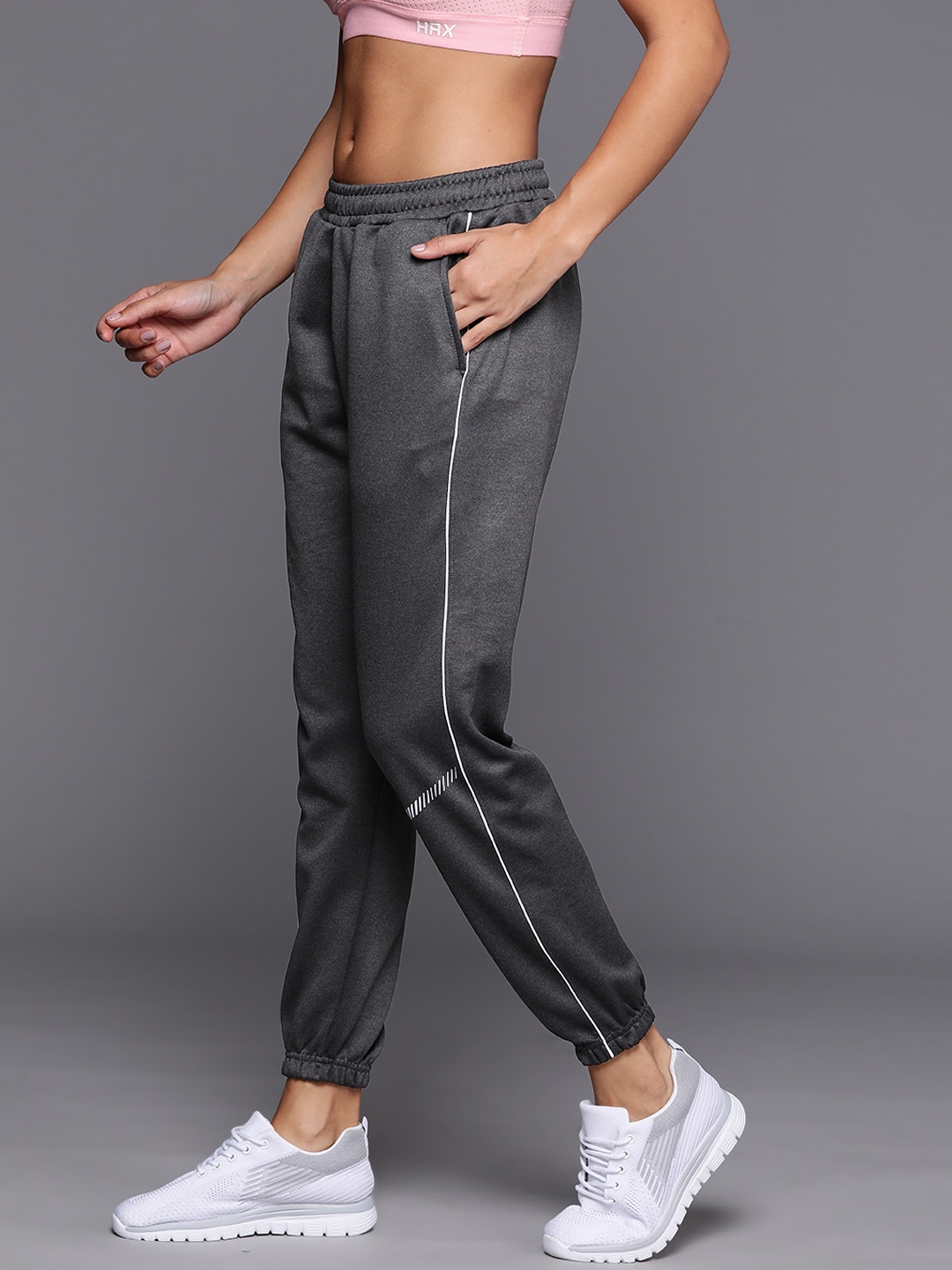 

HRX by Hrithik Roshan Women Rapid-Dry Running Joggers, Charcoal