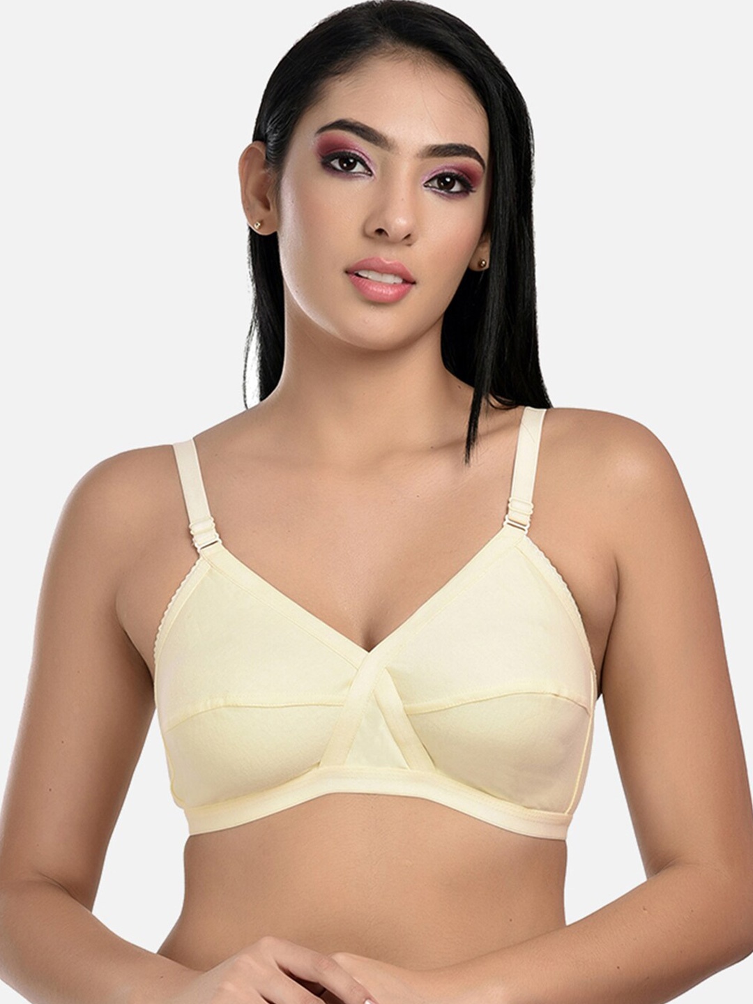 

StyFun Non Padded Full Coverage All Day Comfort Dry Fit Everyday Bra, Beige