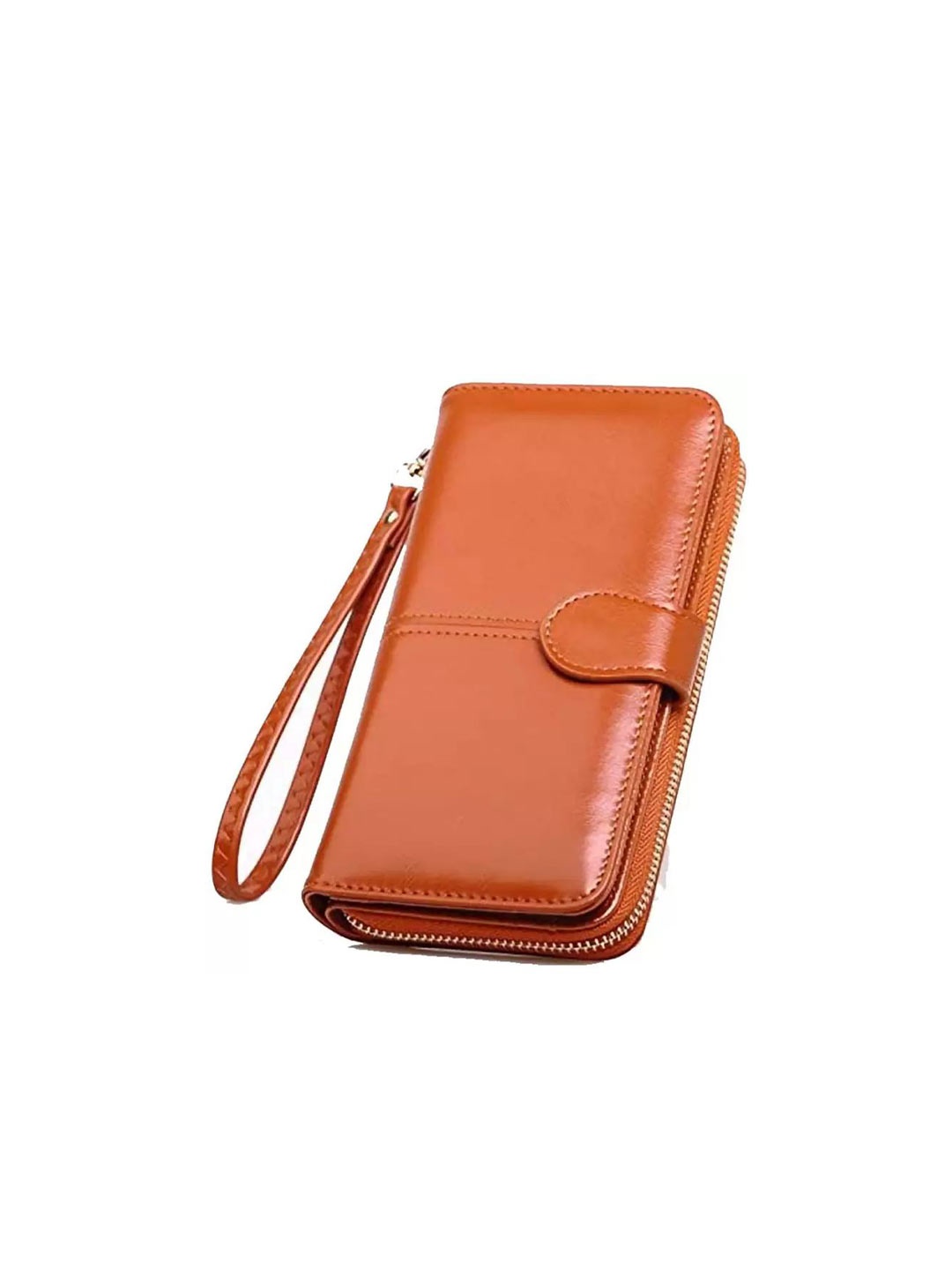 

SAMTROH Women Zip Around Wallet, Tan