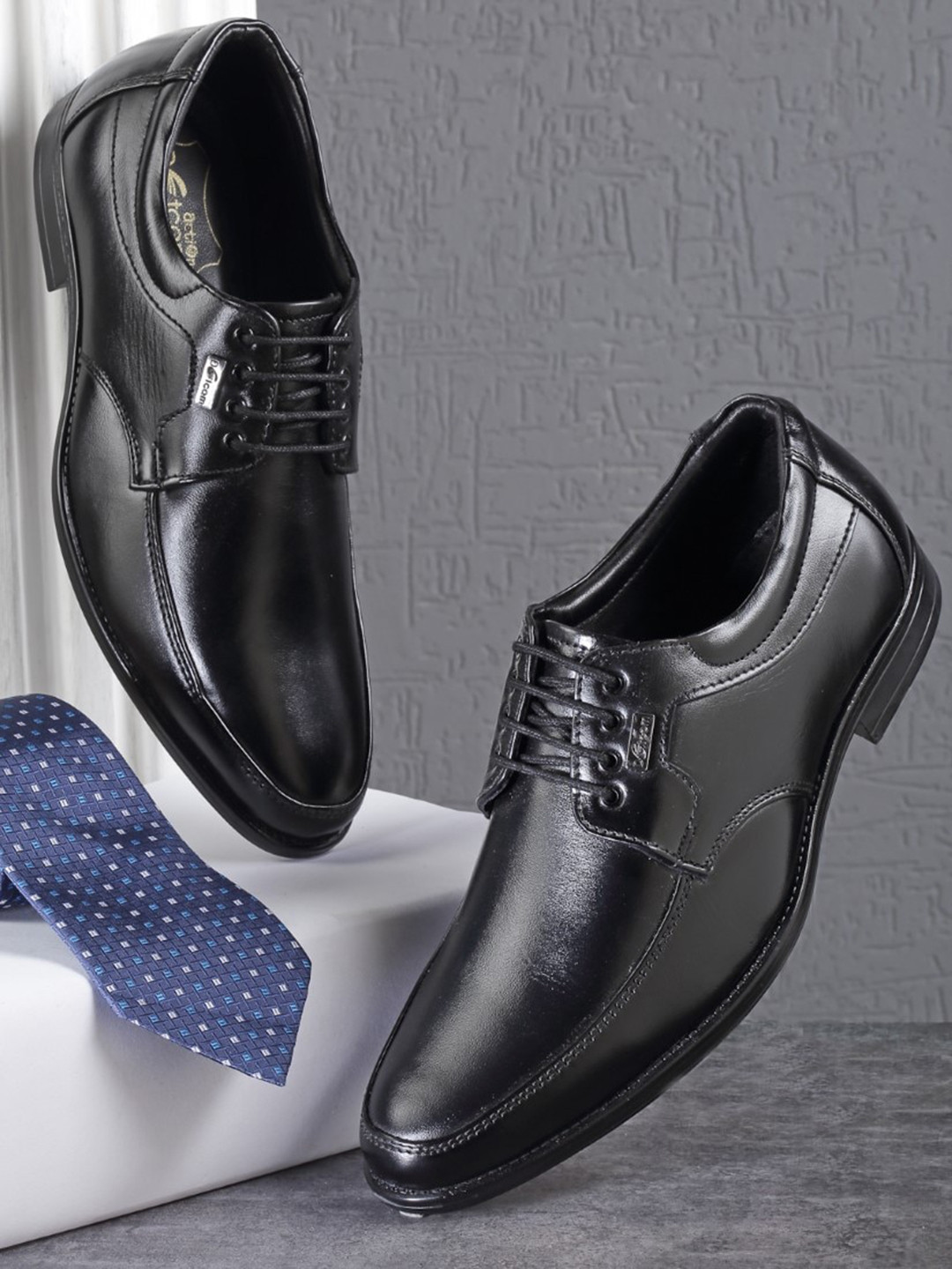 

Action Men Leather Formal Derbys, Black