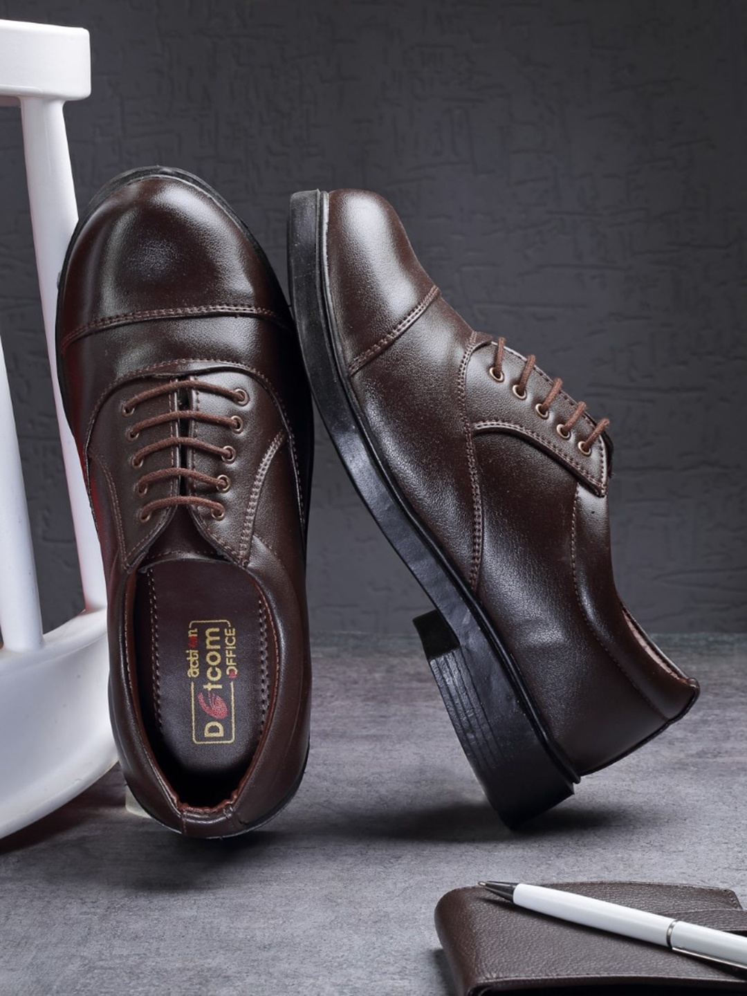 

Action Men Lace-Up Formal Oxfords, Brown