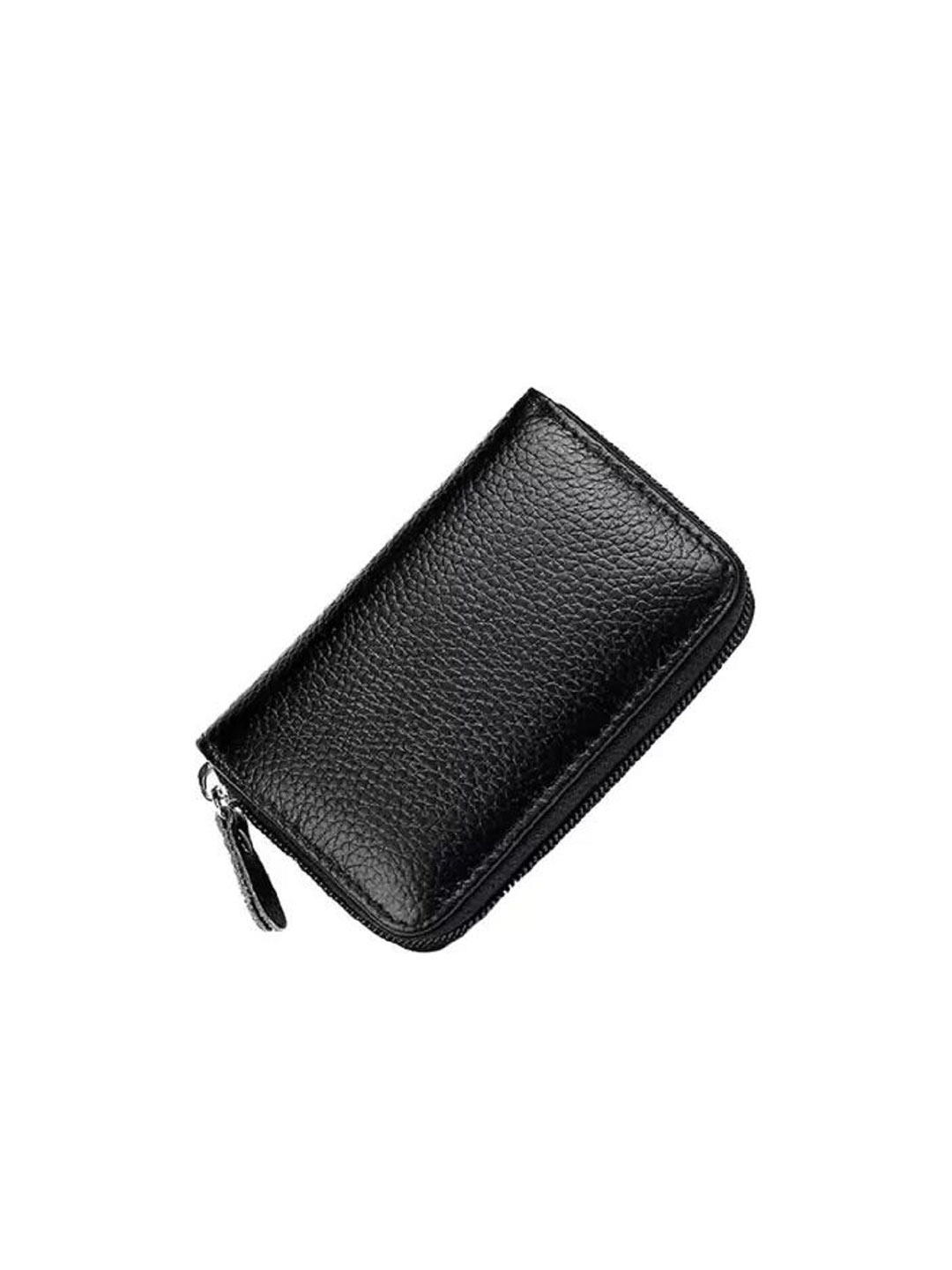 

SAMTROH Zip Detail PU Card Holder, Black