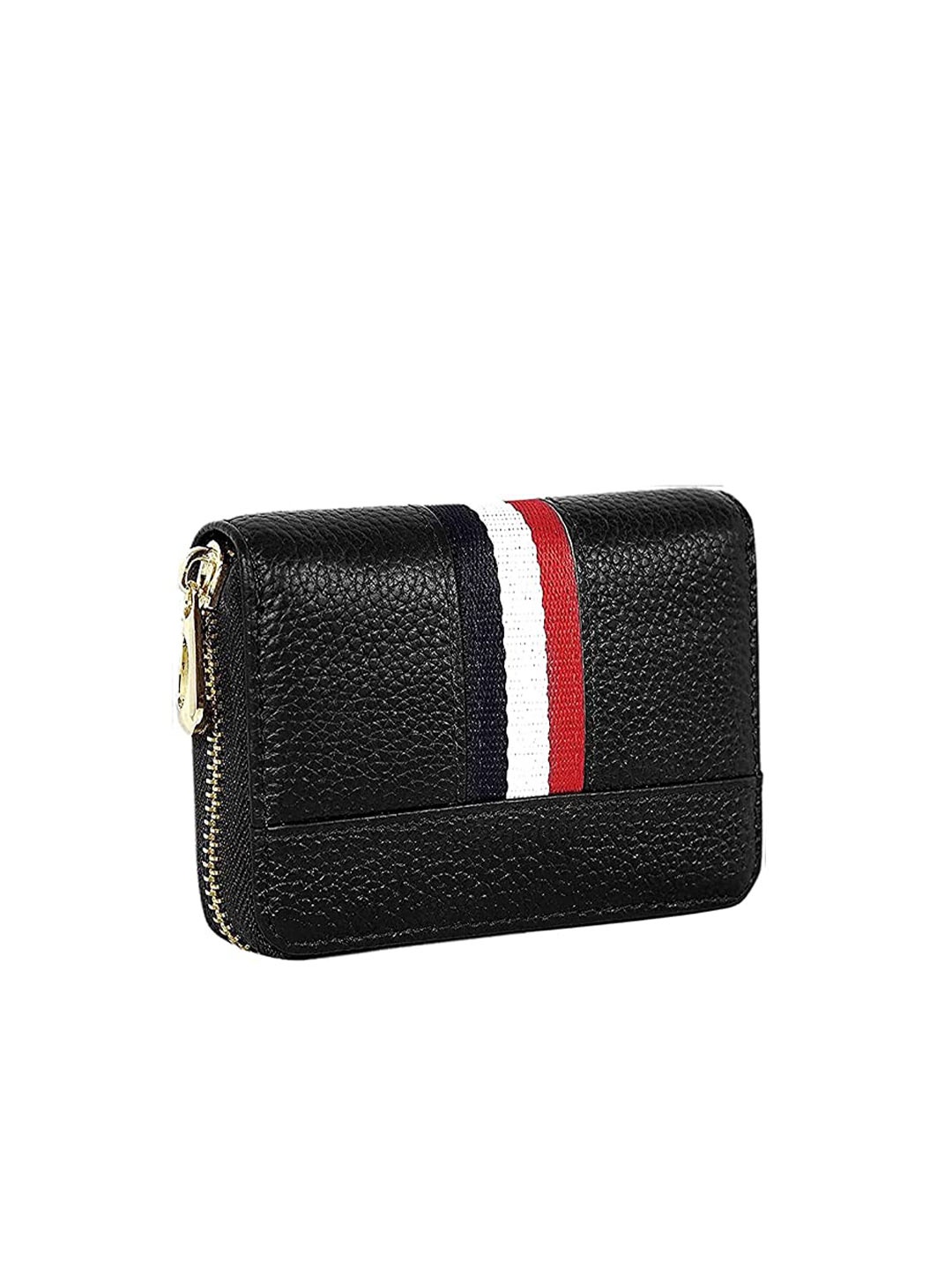 

SAMTROH Zip Detail PU Card Holder, Black