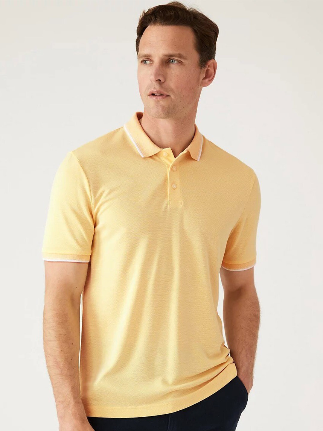 

Marks & Spencer Polo Collar Short Sleeves T-shirt, Yellow