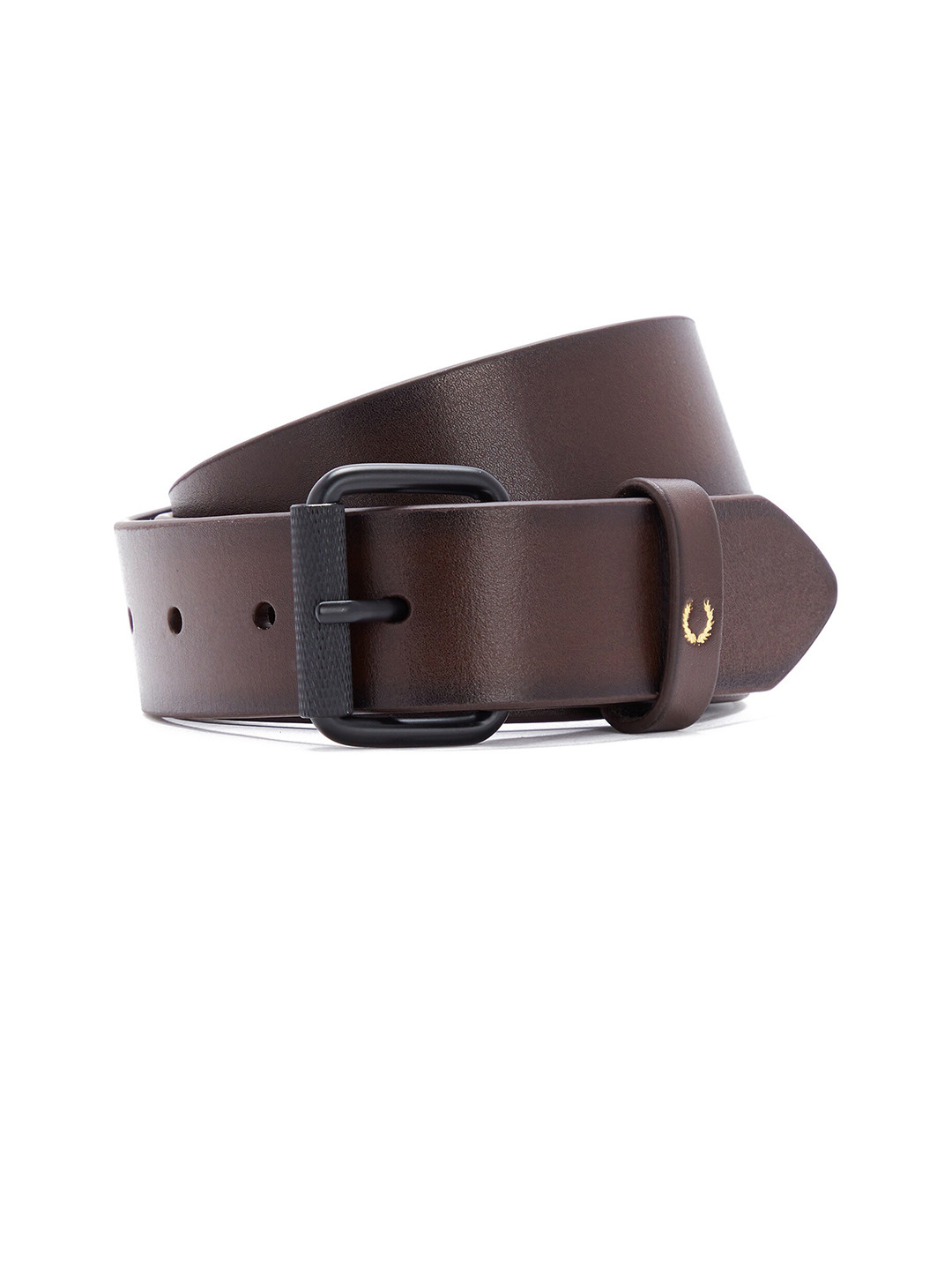 

Fred Perry Men Leather Tang Closure Belt, Brown