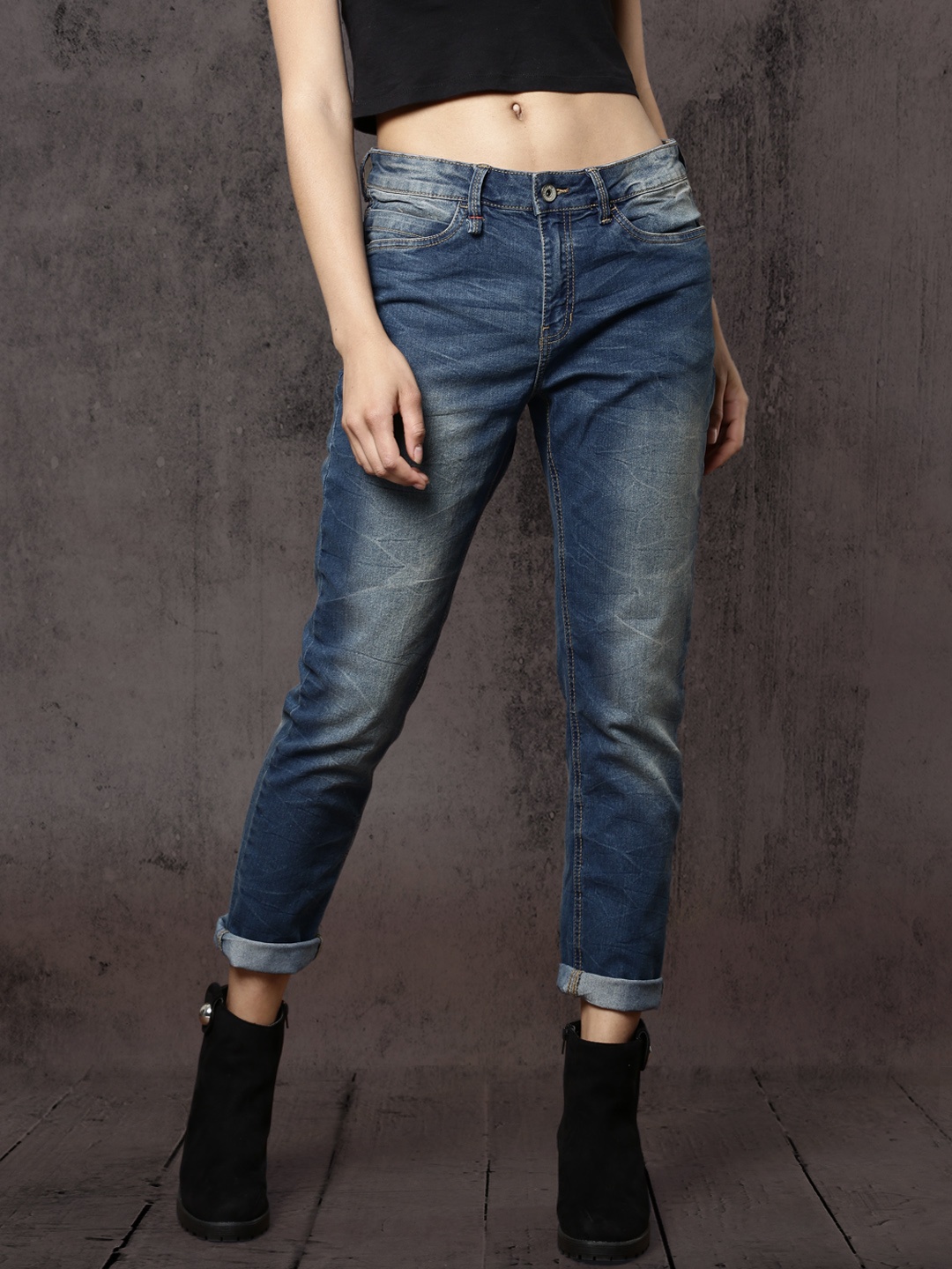 

Roadster Women Blue Skinny Fit Mid-Rise Clean Look Stretchable Jeans