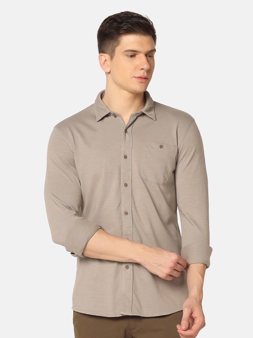

Blackberrys New Skinny Fit Pure Cotton Casual Shirt, Brown