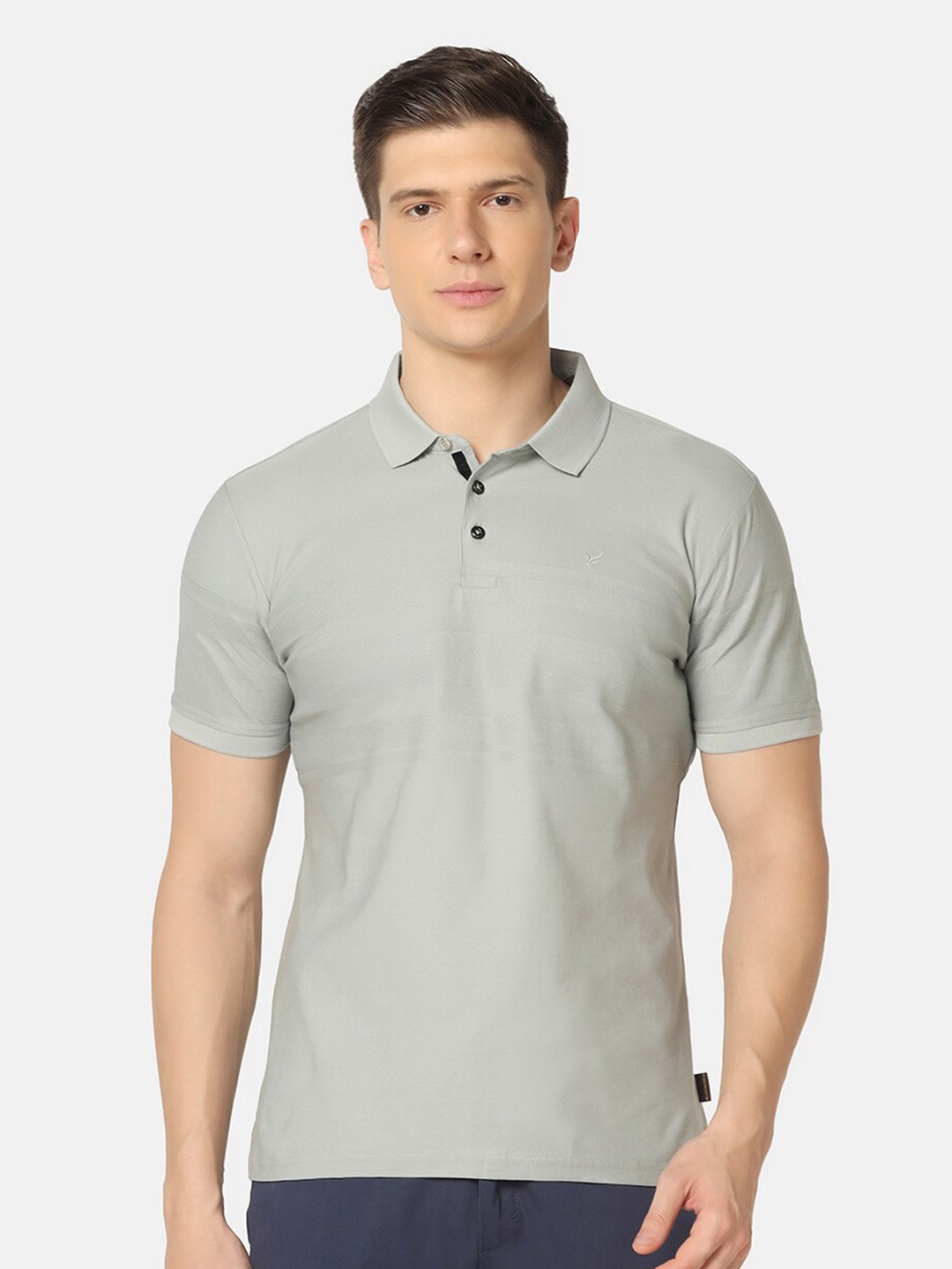 

Blackberrys Polo Collar Slim Fit Pure Cotton T-shirt, Grey