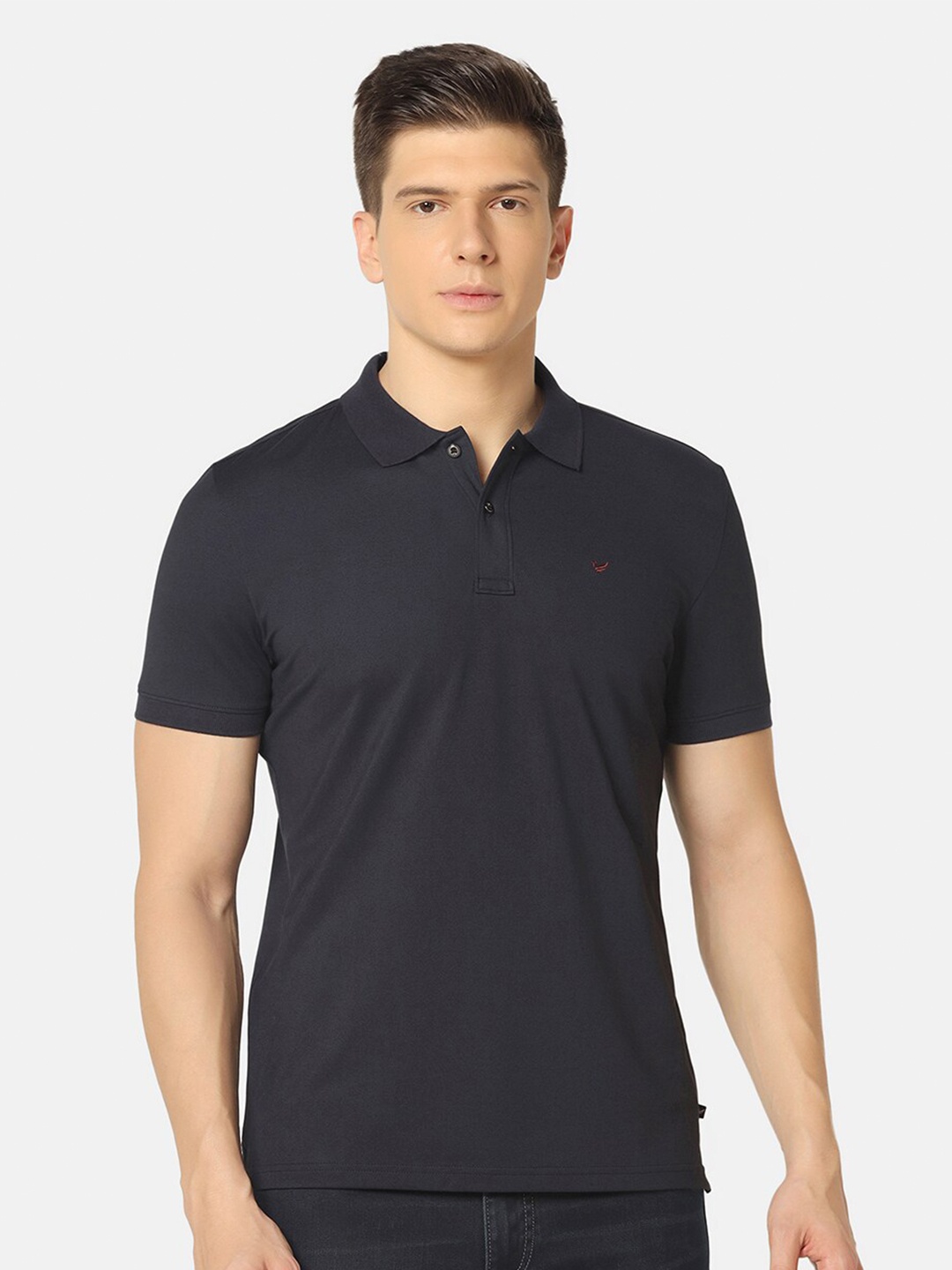 

Blackberrys Polo Collar Slim Fit Pure Cotton T-shirt, Navy blue