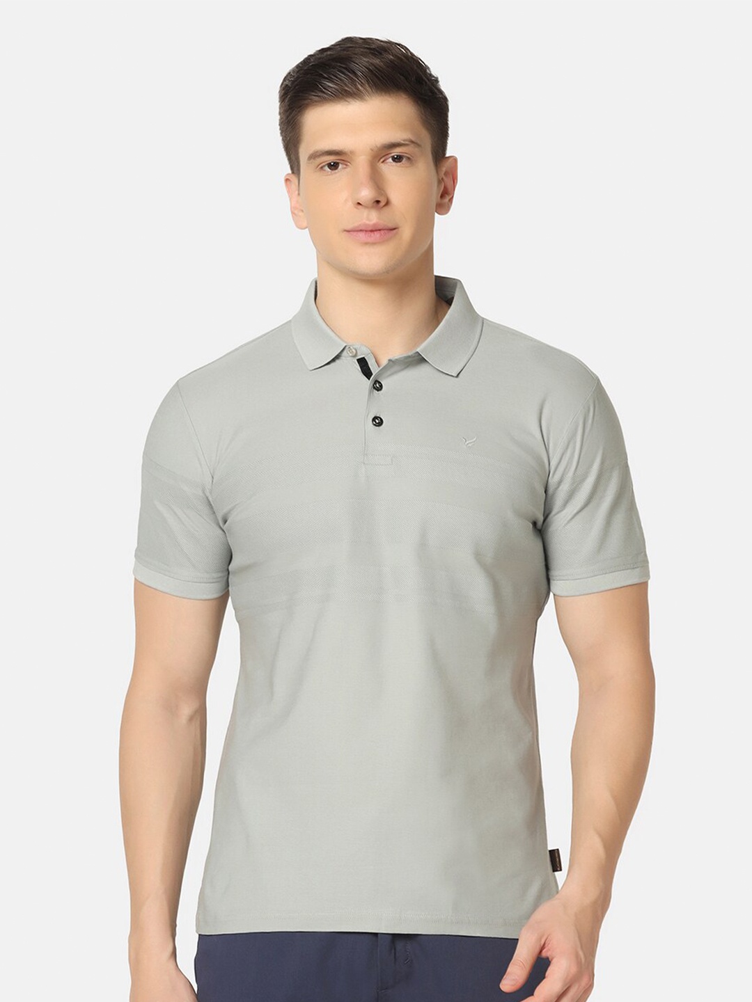 

Blackberrys Polo Collar Slim Fit Pure Cotton T-shirt, Grey