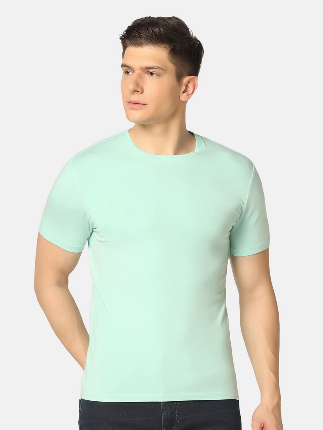 

Blackberrys Round Neck Slim Fit T-shirt, Green