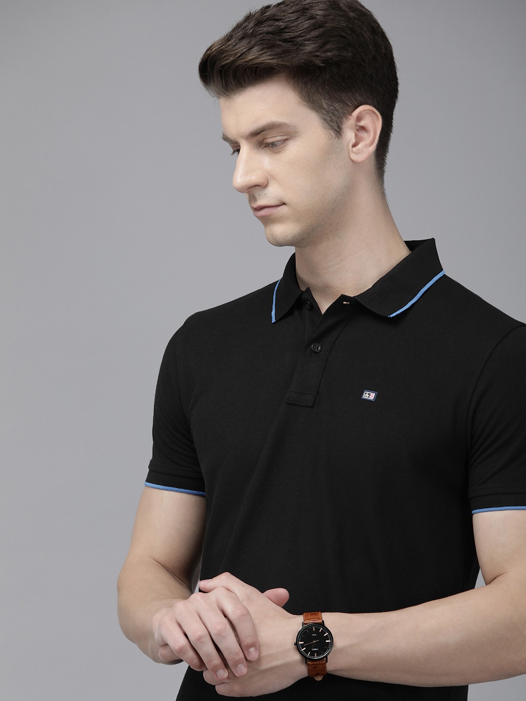 

Arrow Polo Collar T-shirt, Black