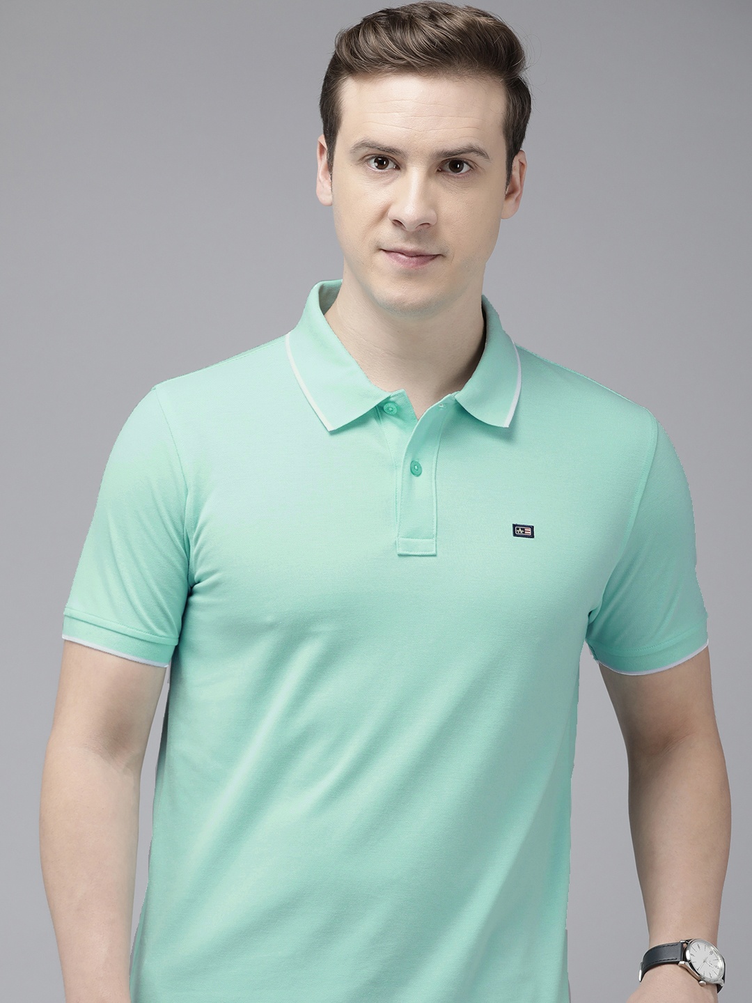 

Arrow Polo Collar T-shirt, Green