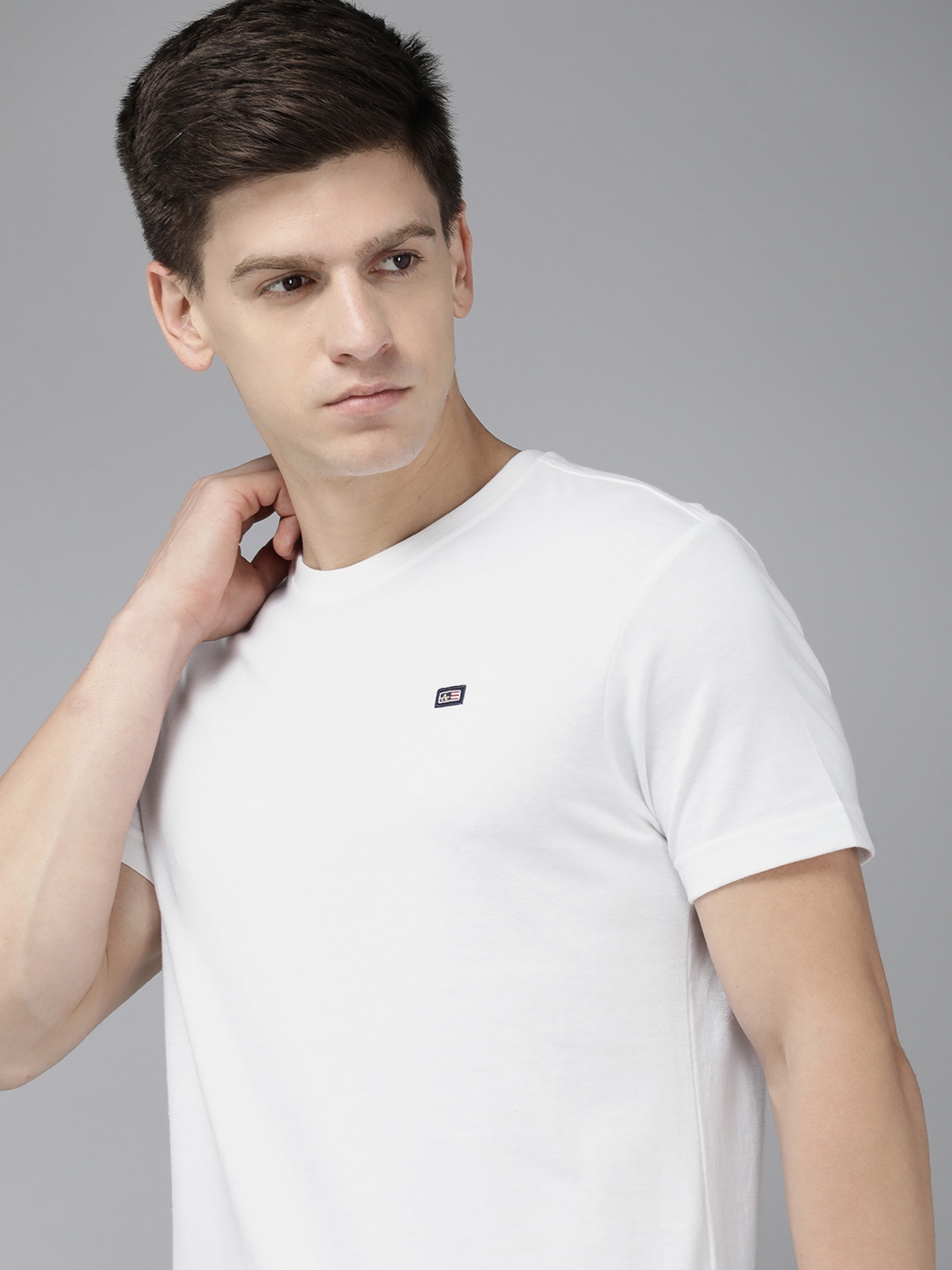 

Arrow Round Neck Pure Cotton T-shirt, White