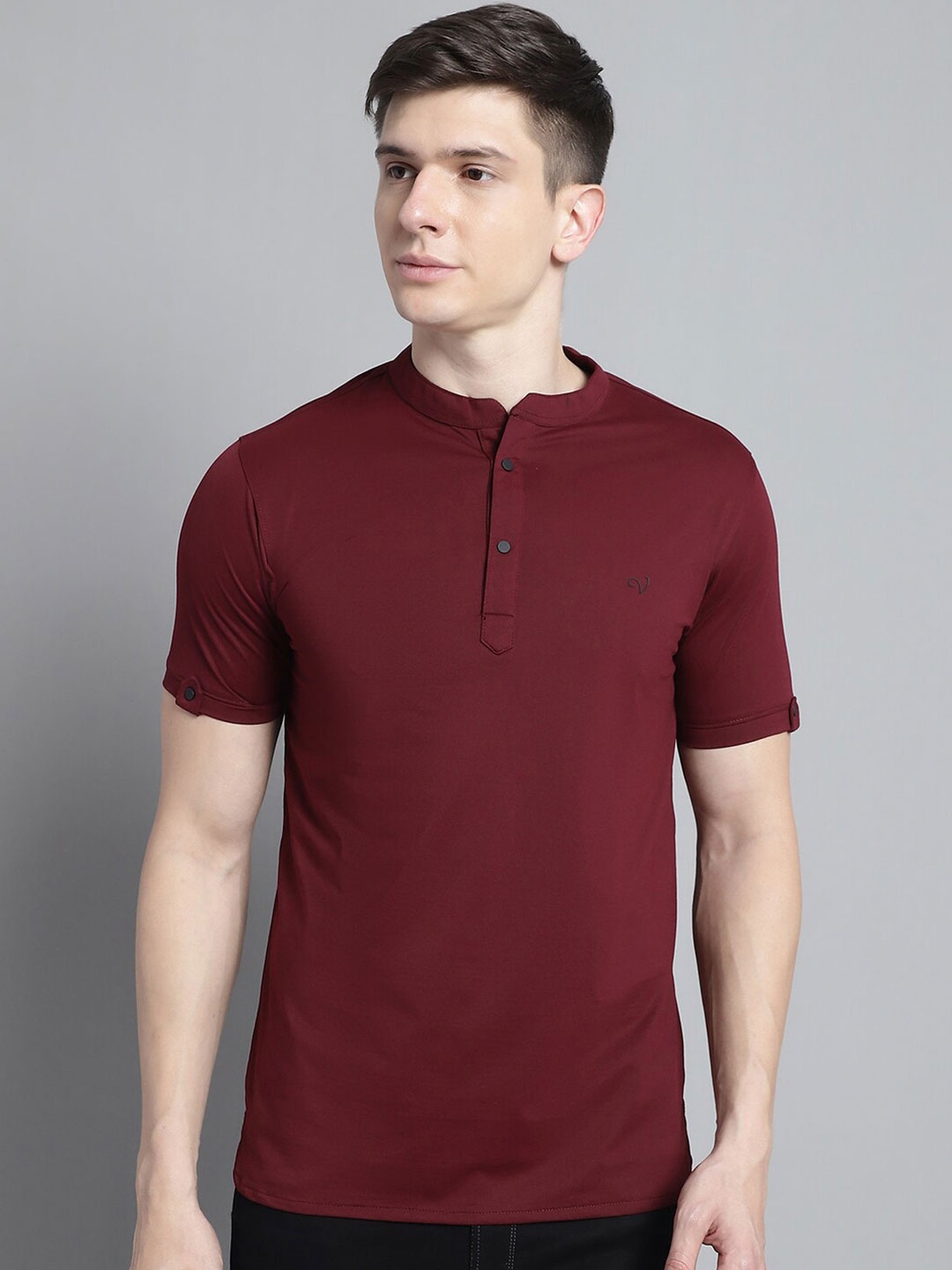 

VENITIAN Slim Fit Cotton T-shirt, Maroon