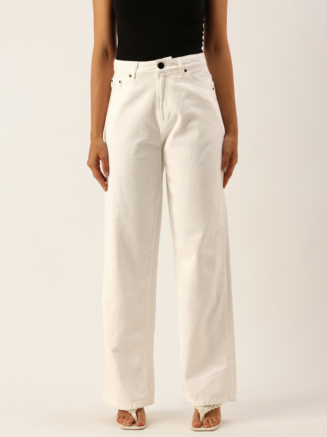 

Bene Kleed Women High-Rise Relaxed Fit Jeans, White